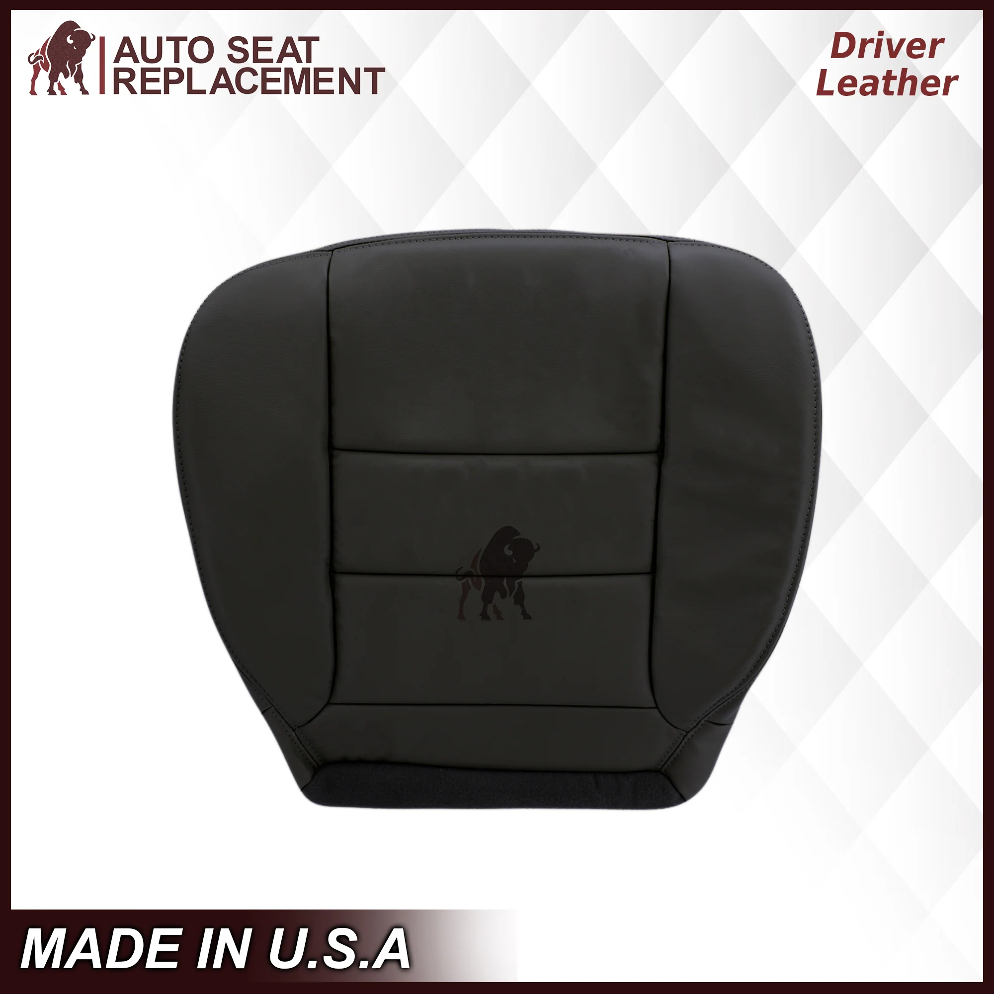 2002-2007 Ford F250/F350/F450/F550 Lariat Extended Cab Seat Cover in Black: Choose Leather or Vinyl - Image 4