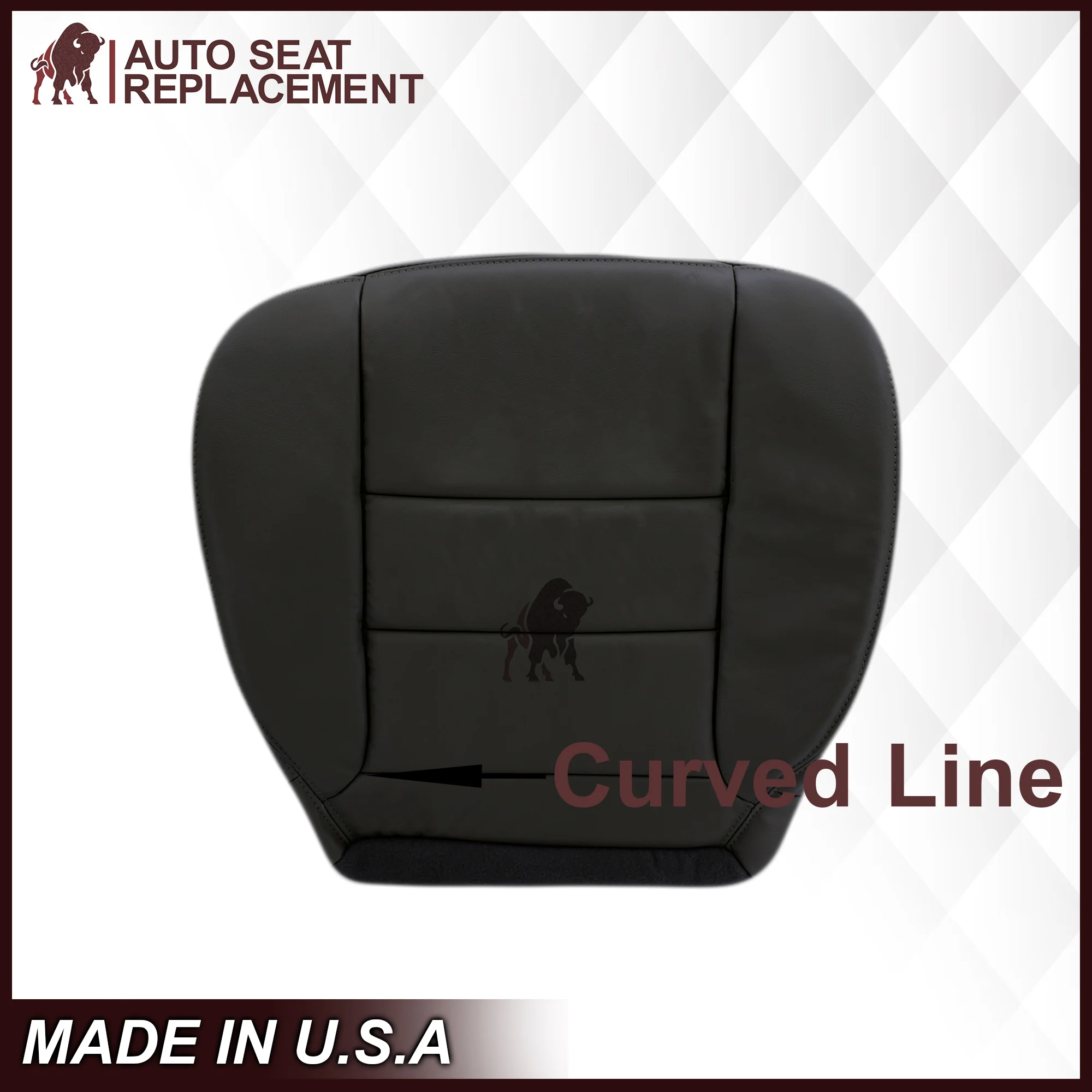 2002-2007 Ford F250/F350/F450/F550 Lariat Extended Cab Seat Cover in Black: Choose Leather or Vinyl - Image 7