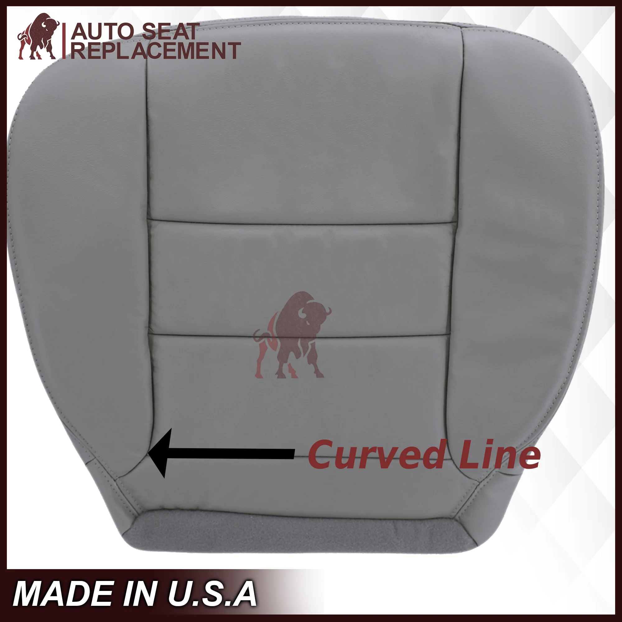 2002-2007 Ford F250/F350/F450/F550 Lariat Extended Cab Seat Cover in Flint Gray: Choose Leather or Vinyl - Image 3