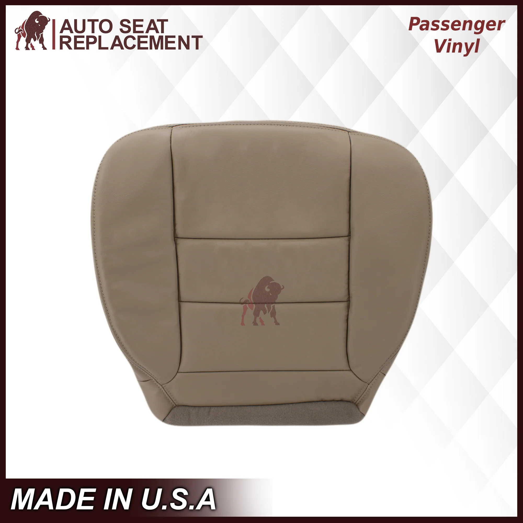 2002-2007 Ford F250/F350/F450/F550 Lariat Extended Cab Seat Cover in Tan: Choose Leather or Vinyl - Image 10