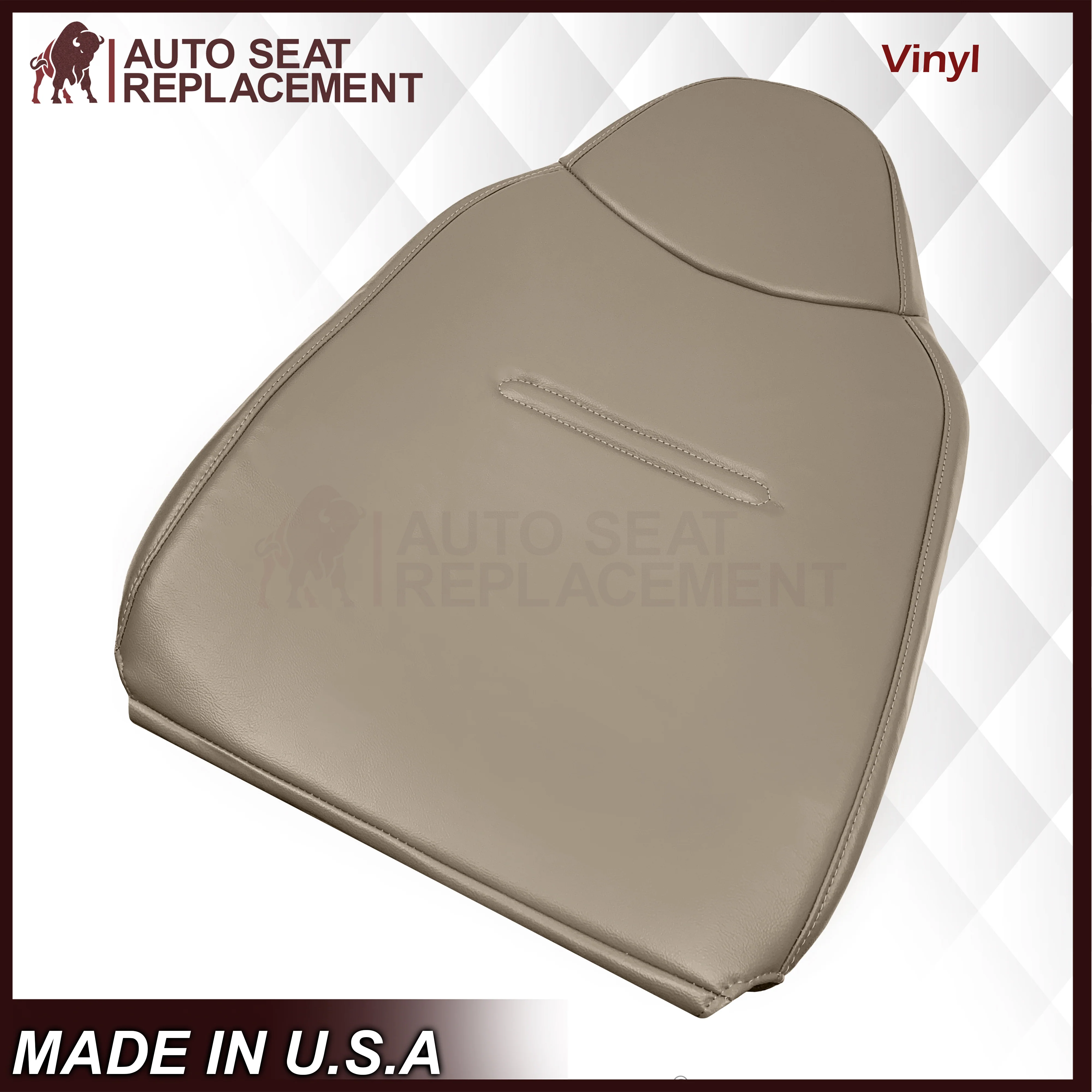 2002 - 2007 Ford F250 F350 F450 F550 Work Truck Super Duty XL Replacement Seat Covers in Tan Vinyl - Image 8