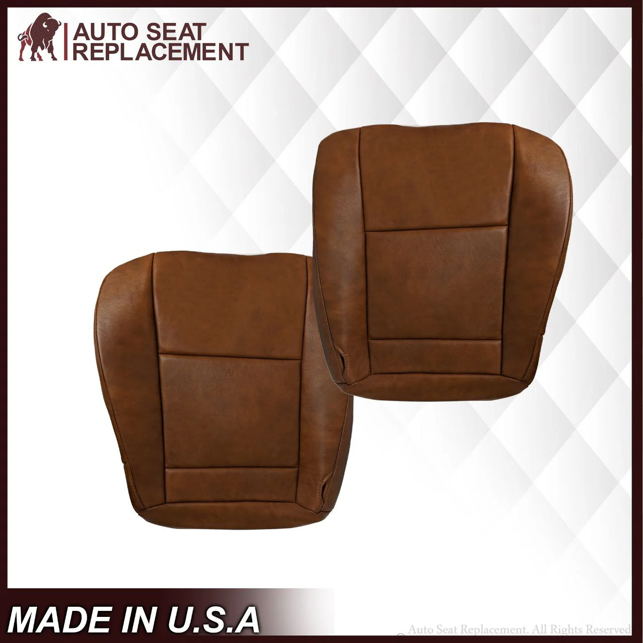 2002-2007 Ford F250 F350 King Ranch Replacement Genuine Leather OR Vinyl Front Seat Covers - Image 13