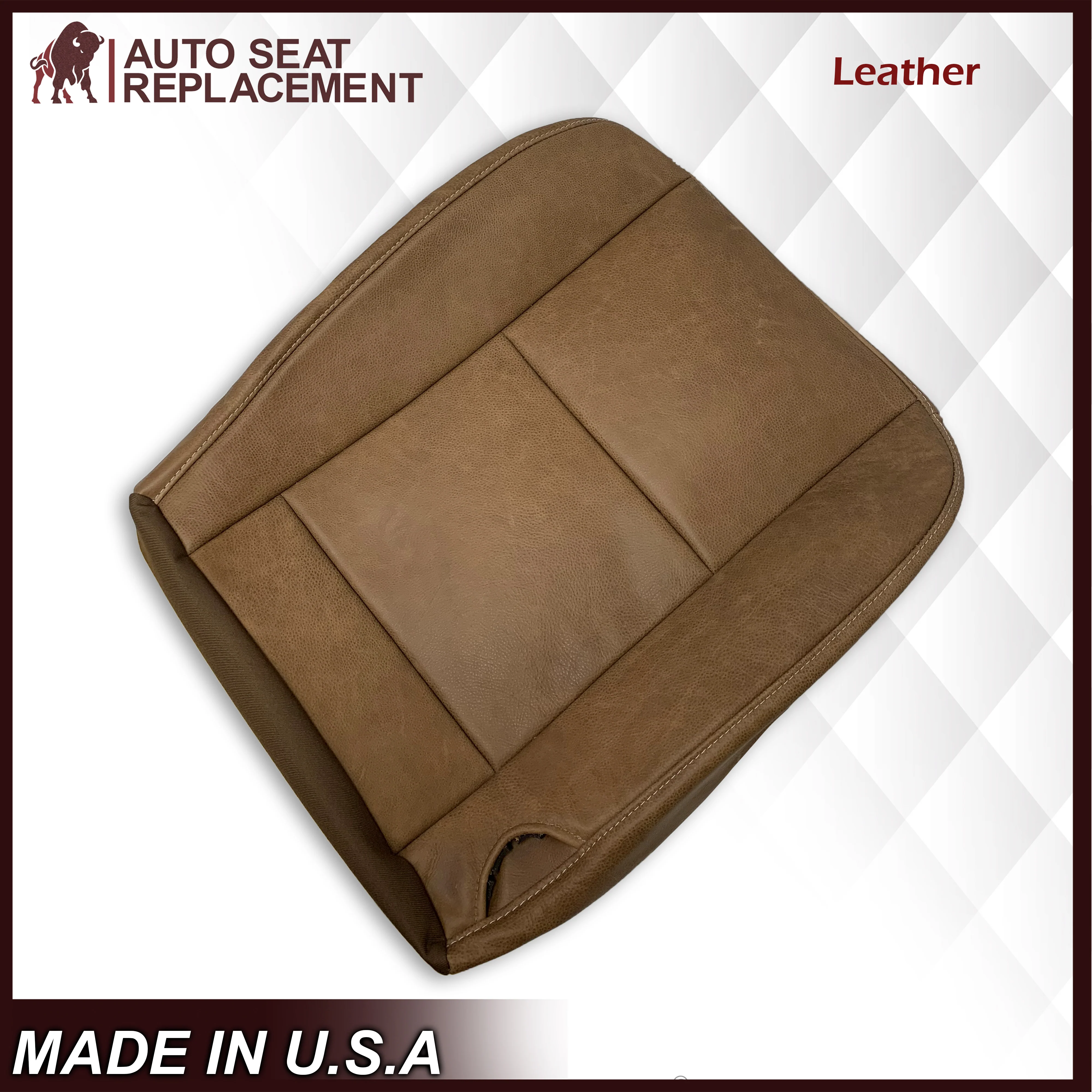 2002-2007 Ford F250 F350 King Ranch Replacement Raw Cowhide Genuine Leather Seat Covers - Image 13