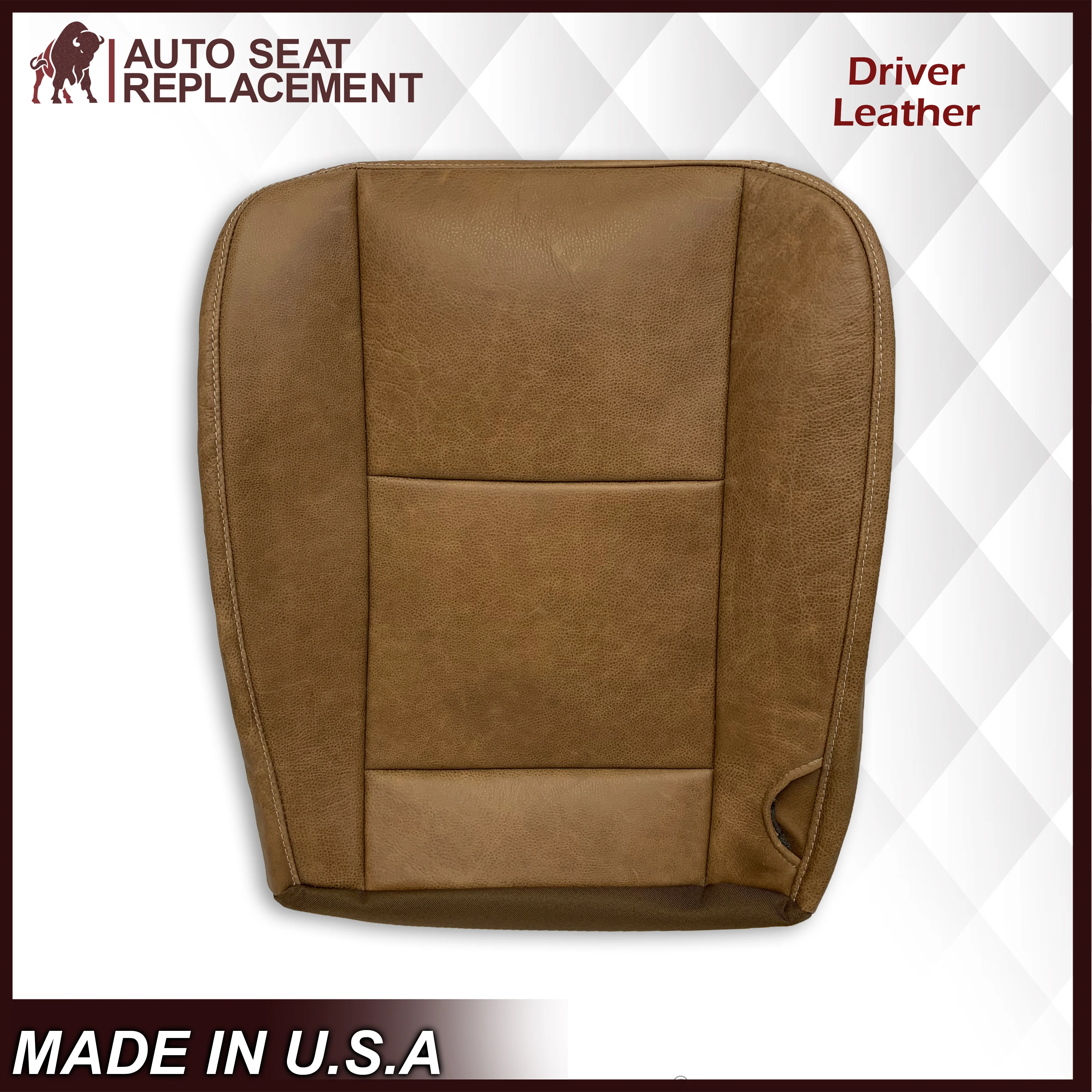 2002-2007 Ford F250 F350 King Ranch Replacement Raw Cowhide Genuine Leather Seat Covers - Image 6