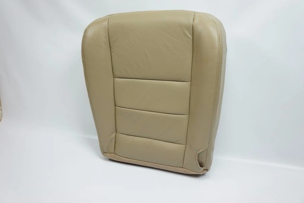 2002 - 2007 Ford F250 F350 Lariat Bottom Leather Seat Cover Passenger side TAN" - Image 6