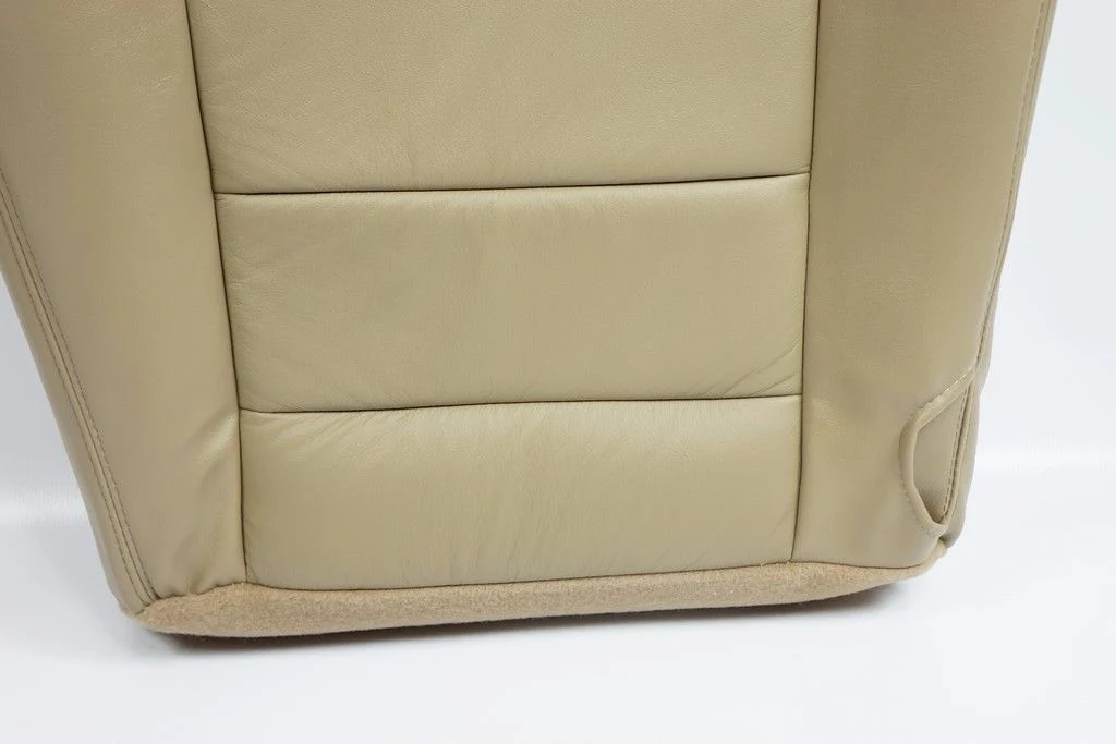 2002 - 2007 Ford F250 F350 Lariat Bottom Leather Seat Cover Passenger side TAN" - Image 9