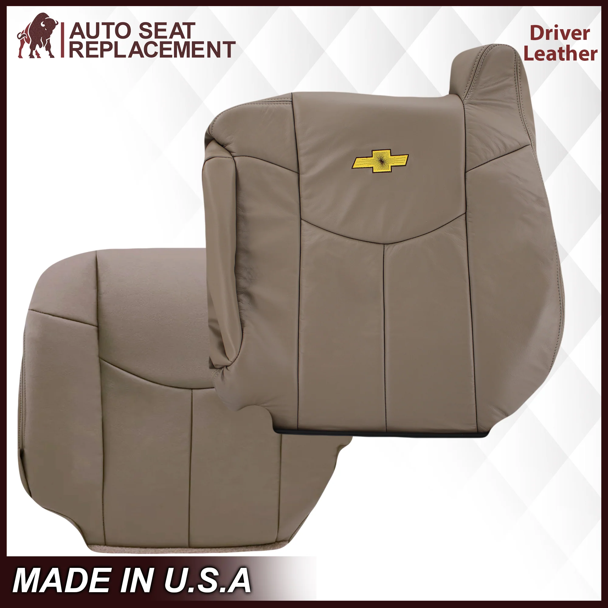 2002 Chevy Avalanche Seat Cover in Medium Neutral Tan: Choose From Variations - Image 8