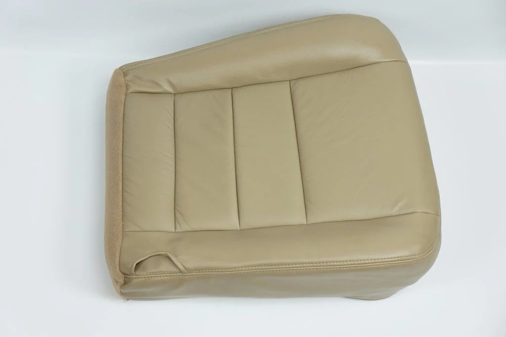 2002 To 2007 Ford F250 F350 Lariat Driver Bottom Seat Cover Tan Color Vinyl - Image 6