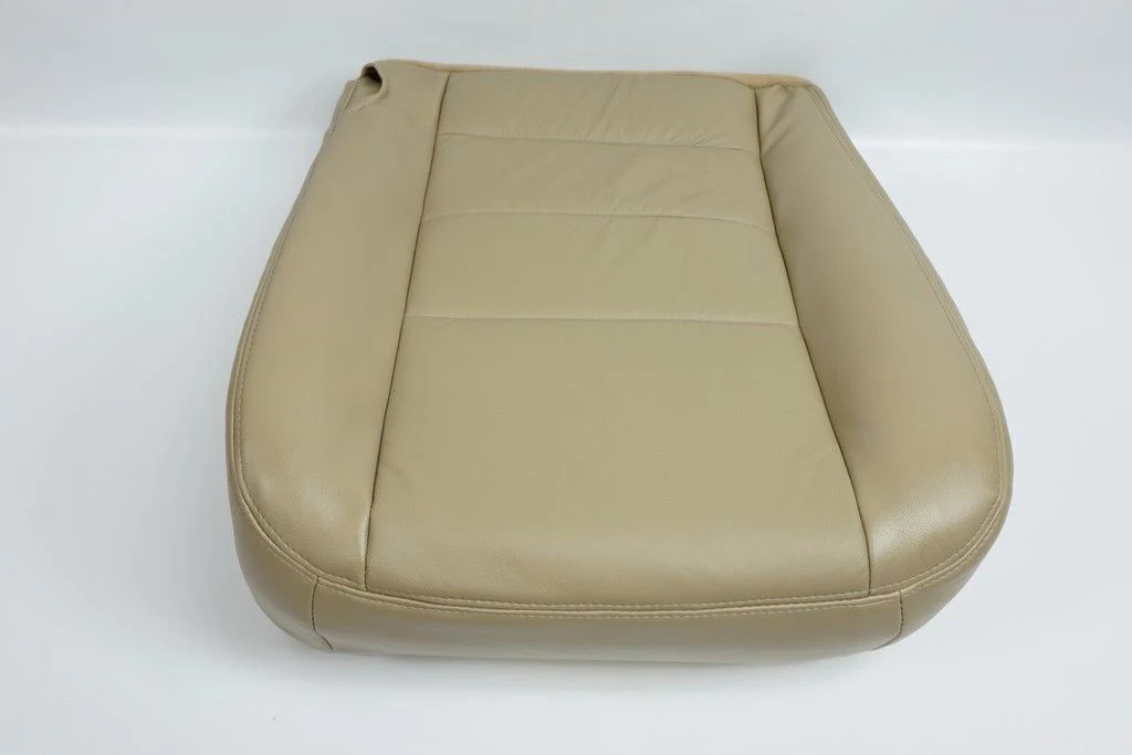 2002 To 2007 Ford F250 F350 Lariat Driver Bottom Seat Cover Tan Color Vinyl - Image 7