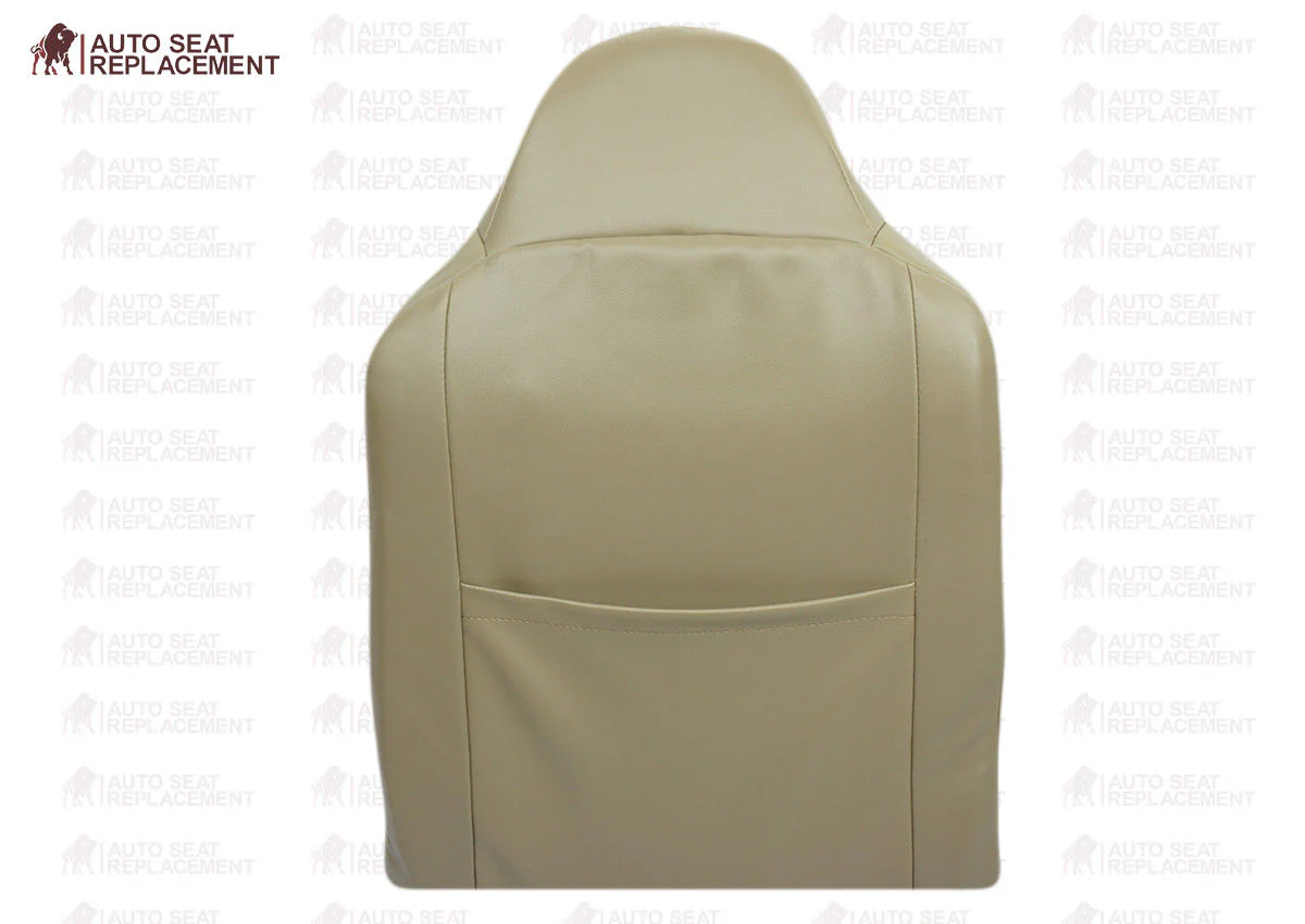 2002 To 2007 Ford F250 F350 Lariat Passenger Bottom-Back Leather Seat Cover TAN - Image 8