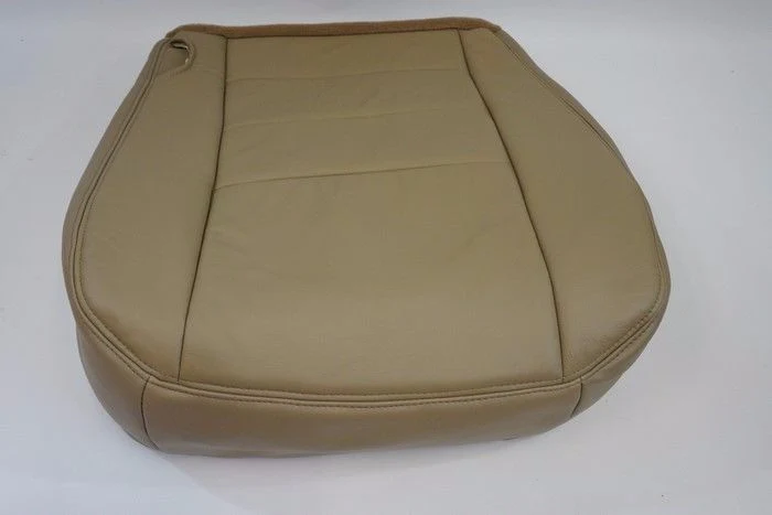 2002 To 2007 Ford F250 F350 Lariat XL XLT Driver Bottom Leather Seat Cover TAN - Image 3
