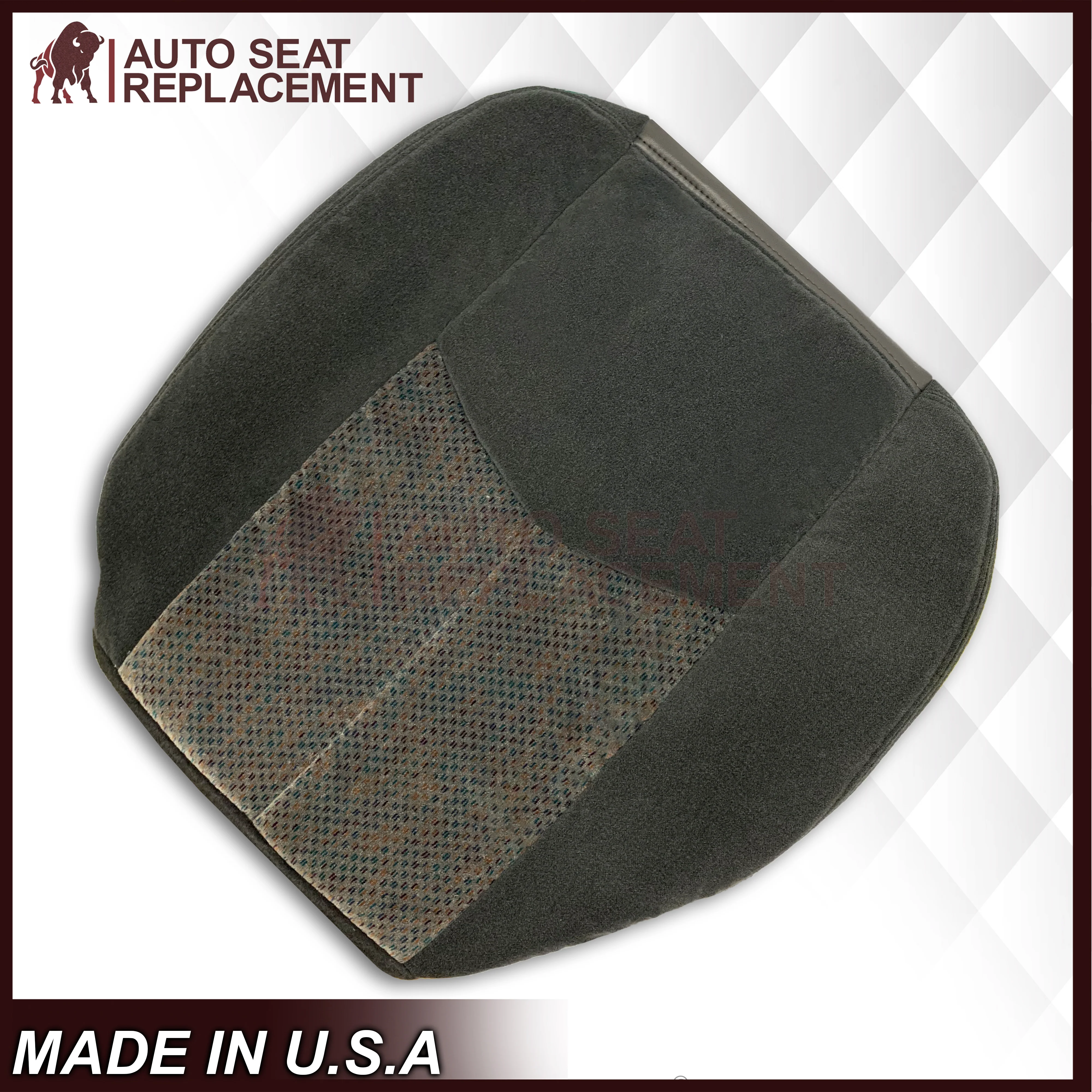 2003 2004 2005 2006 2007 Chevy Silverado 1500HD 1500 Cloth Seat Cover Dark Gray - Image 9