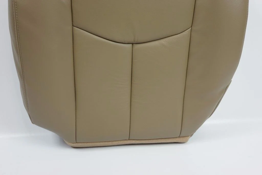 2003 2004 2005 2006 2007 GMC Sierra  Driver Side Bottom LEATHER Seat Cover TAN - Image 7