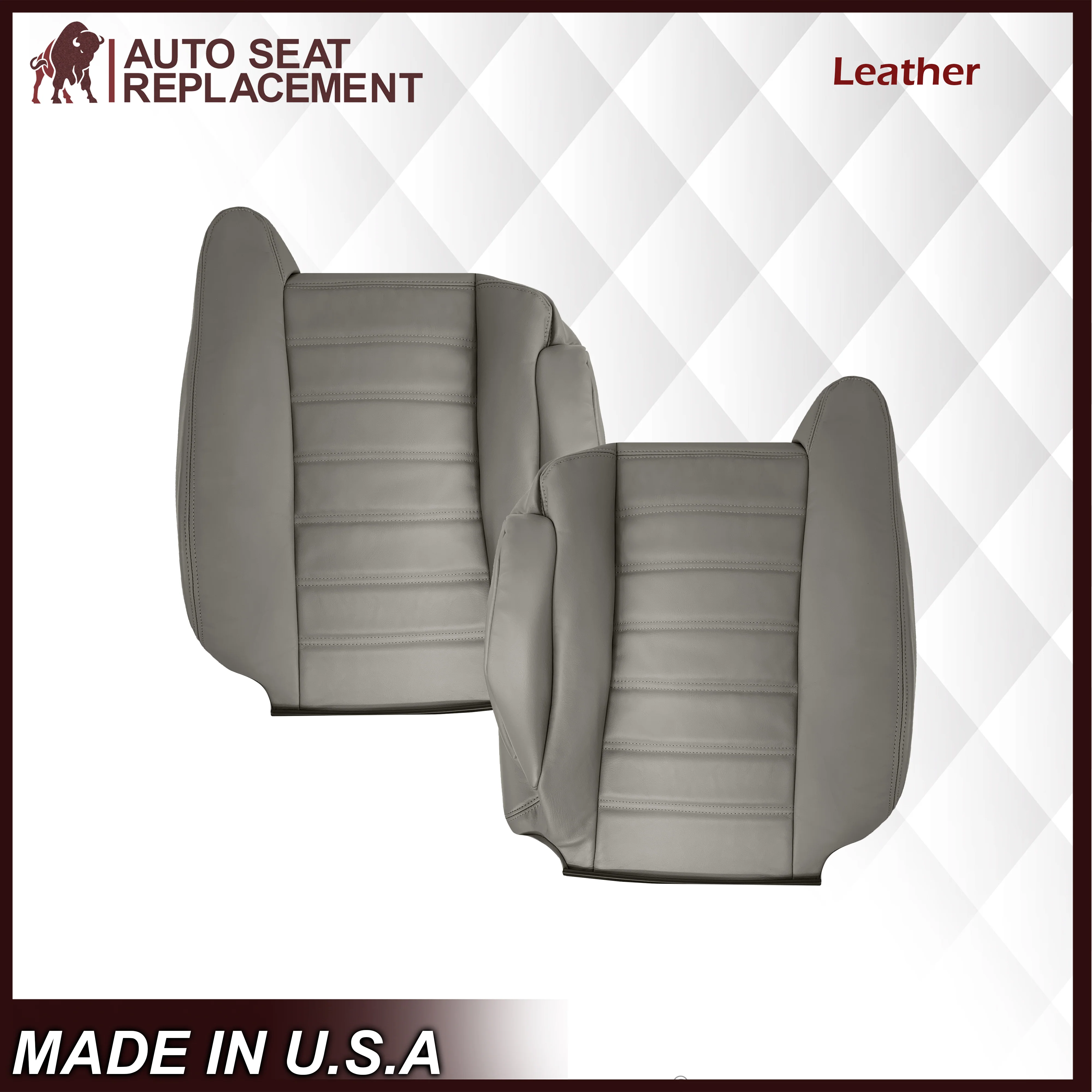 2003 2004 2005 2006 2007 Hummer H2 SUV SUT Adventure Gray Leather Or Vinyl Seat Cover - Image 4
