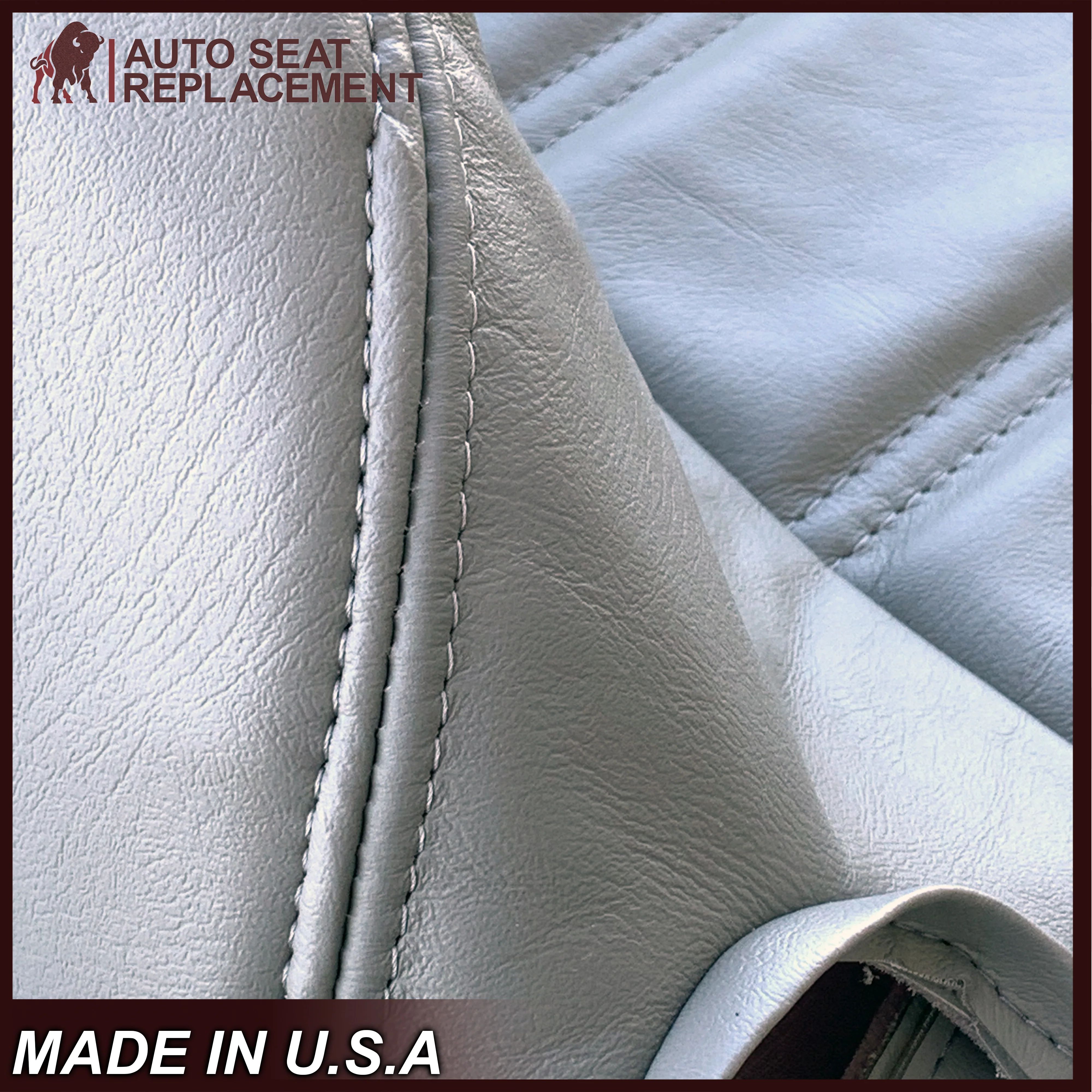 2003 2004 2005 2006 2007 Hummer H2 SUV SUT Adventure Gray Leather Or Vinyl Seat Cover - Image 9