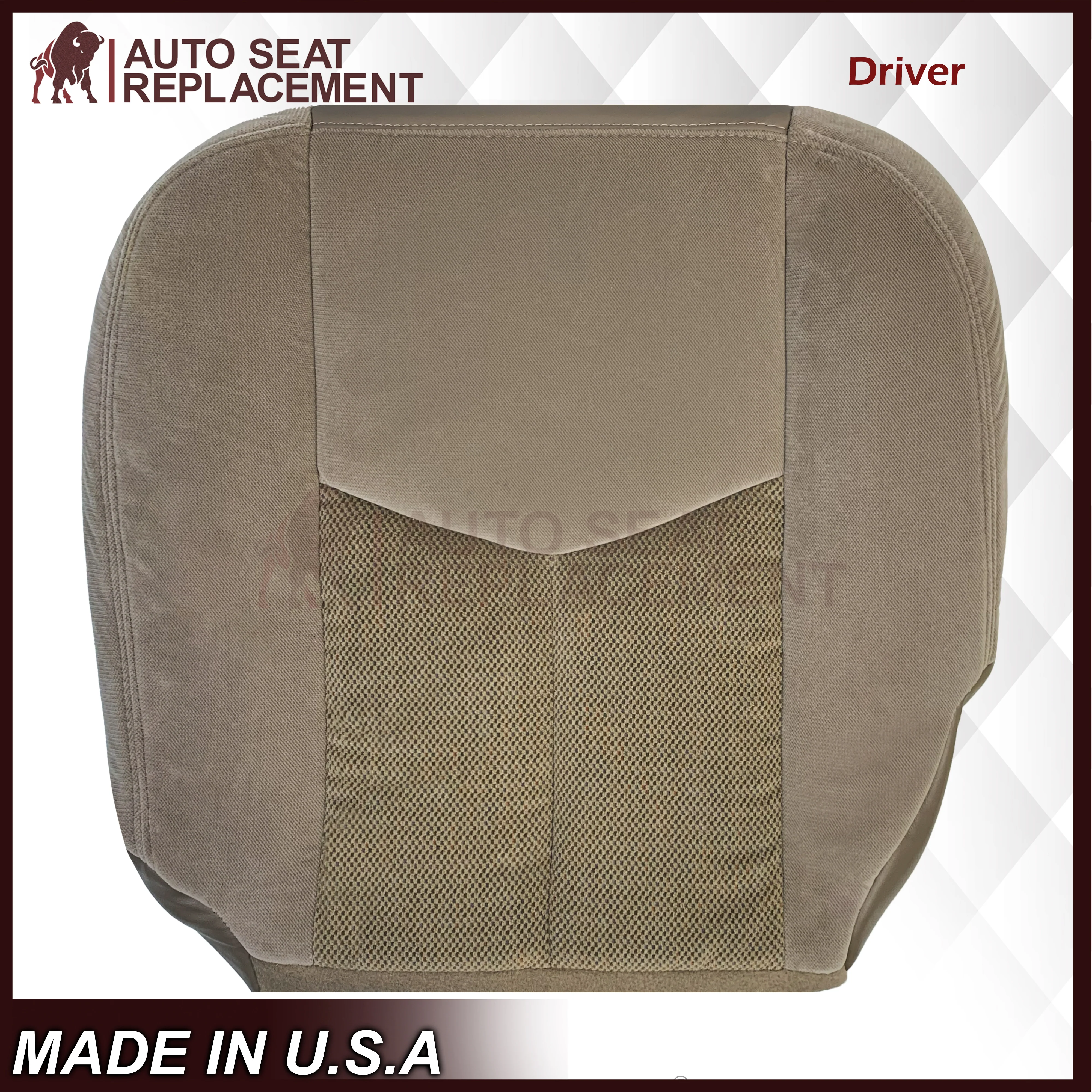 2003 2004 2005 2006 Chevy Silverado 1500 1500HD Cloth Seat Cover In Tan - Image 7