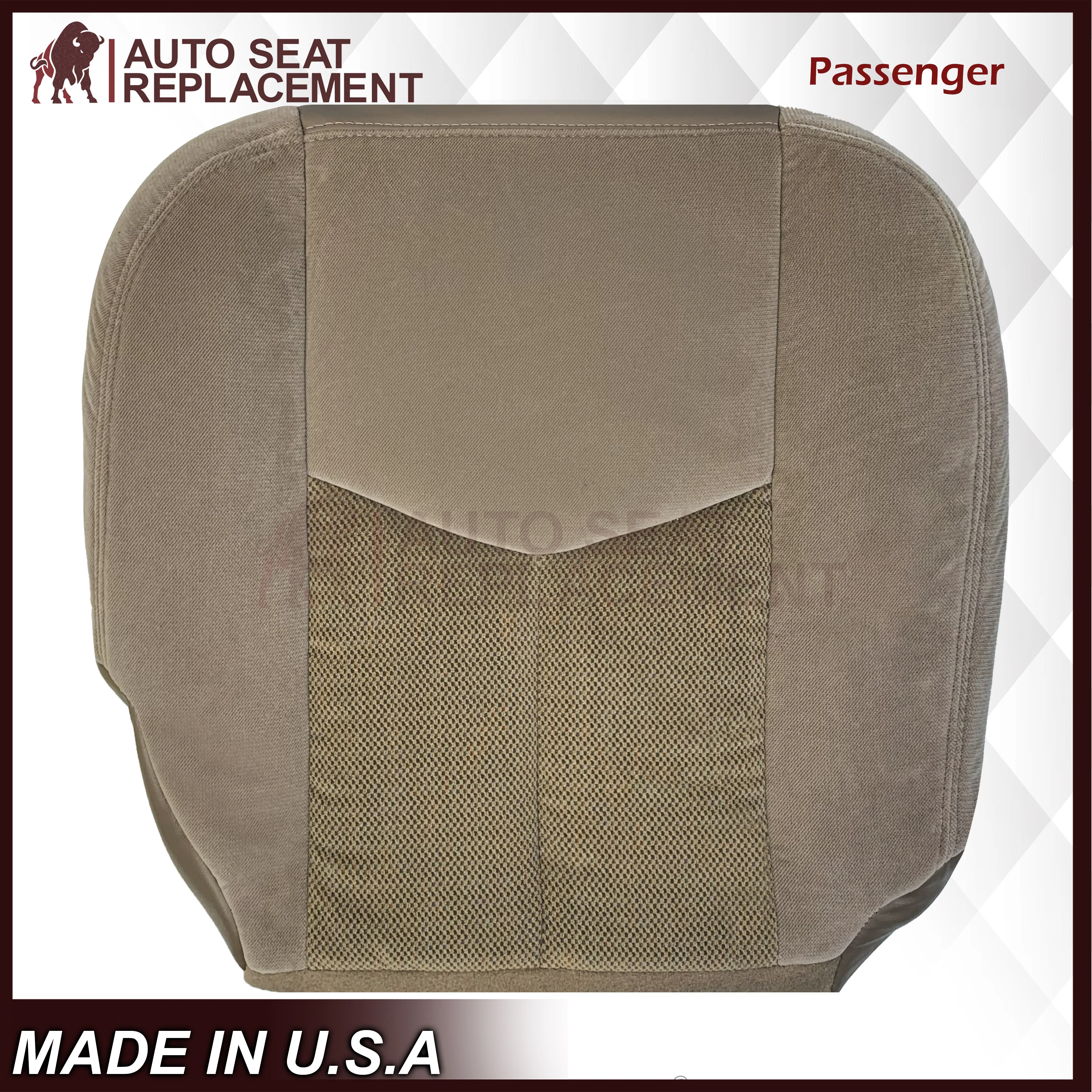 2003 2004 2005 2006 Chevy Silverado 1500 1500HD Cloth Seat Cover In Tan - Image 8