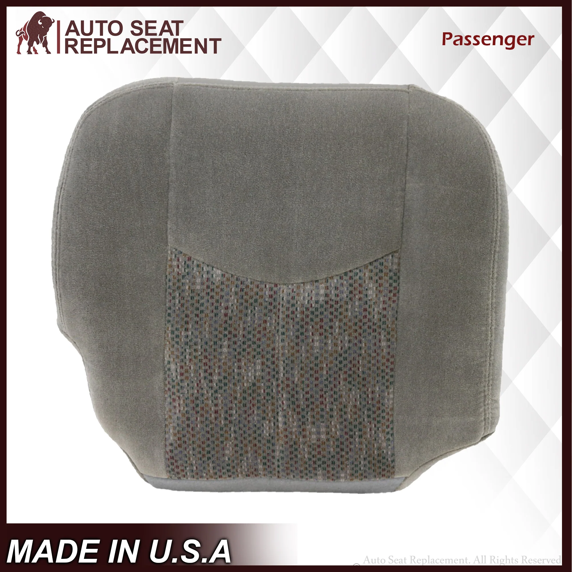2003 2004 2005 2006 Chevy Suburban Bottom Gray Cloth Seat Cover - Image 5