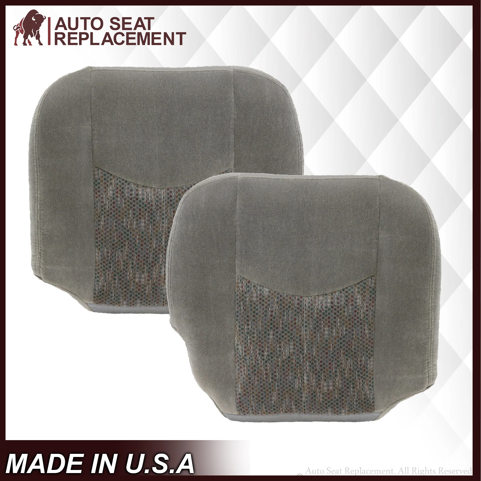 2003 2004 2005 2006 Chevy Suburban Bottom Gray Cloth Seat Cover - Image 6