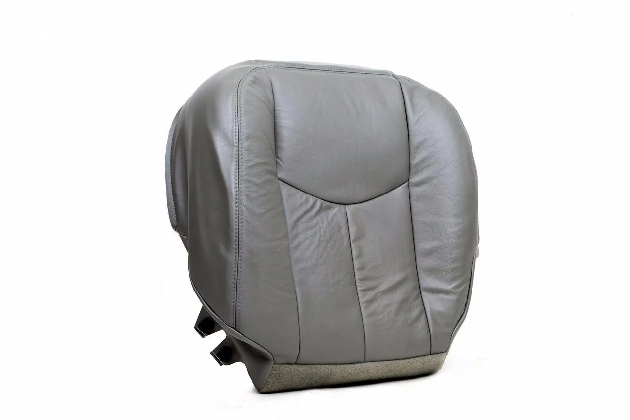 2003 2004 2005 2006 GMC Yukon Bottom Lean Back Leather Seat Covers Gray (Driver) - Image 4