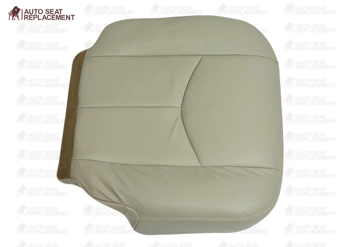 2003 2004 2005 2006 GMC Yukon Driver and Passenger Bottom Leather Seat Cover Tan - Image 3