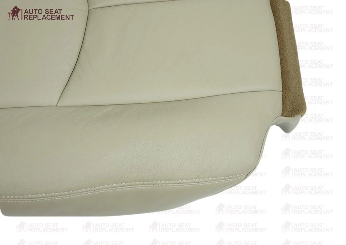 2003 2004 2005 2006 GMC Yukon Driver and Passenger Bottom Leather Seat Cover Tan - Image 4