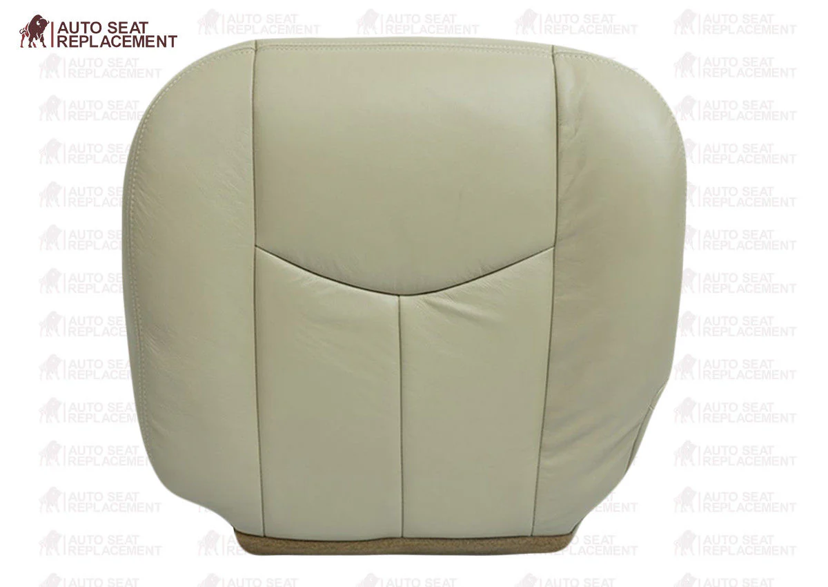 2003 2004 2005 2006 GMC Yukon Driver and Passenger Bottom Leather Seat Cover Tan - Image 9