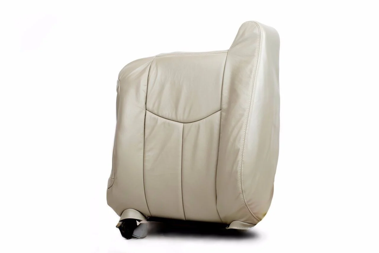 2003 2004 2005 2006 GMC Yukon Passenger Upper Top Back Leather Seat Covert Tan - Image 3