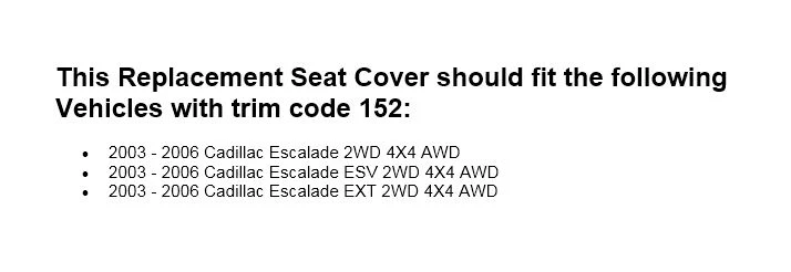 2003-2006 Cadillac Escalade Seat Cover in Tan: Choose From Variation - Image 4