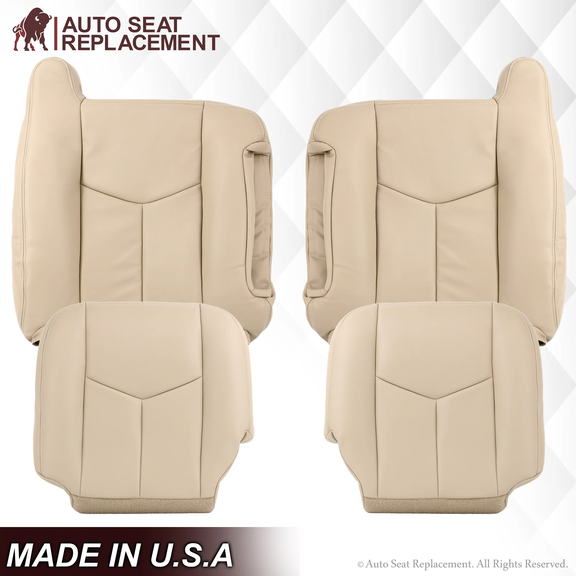 2003-2006 Chevy Tahoe/Suburban Seat Cover in Light Tan: Choose From Variation - Image 3