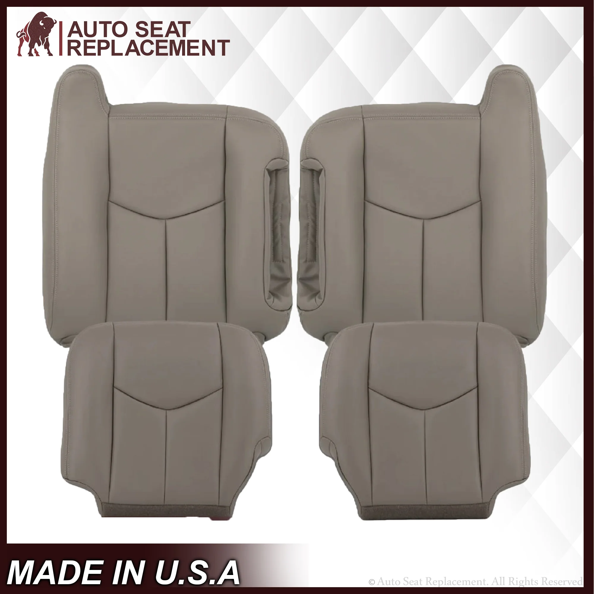2003-2007 Chevy Tahoe/Suburban Seat Cover in Light Gray: Choose From Variations - Image 42