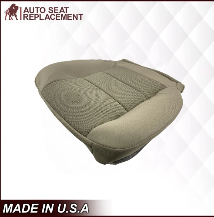 2003-2007 Ford F250 F350 Extended Cab Cloth Bottom Seat Cover Tan - Image 2