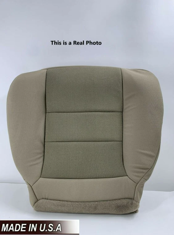 2003-2007 Ford F250 F350 Extended Cab Cloth Bottom Seat Cover Tan - Image 8