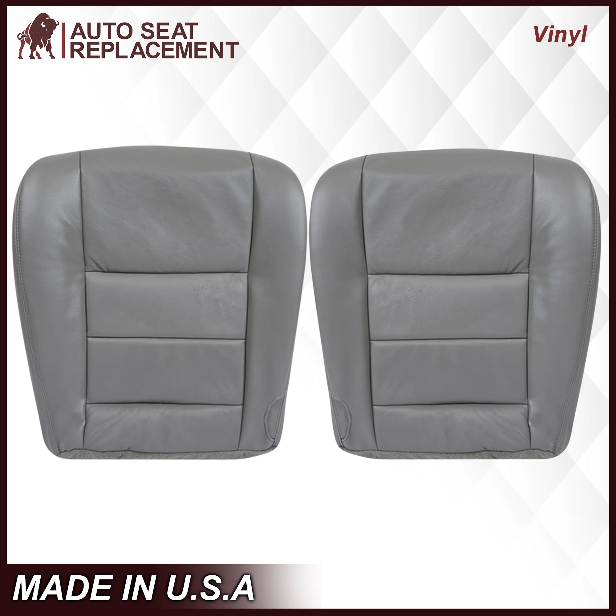 2003-2007 Ford F250/F350/F450/F550 Lariat Seat Cover in Flint Gray: Choose Leather or Vinyl - Image 14