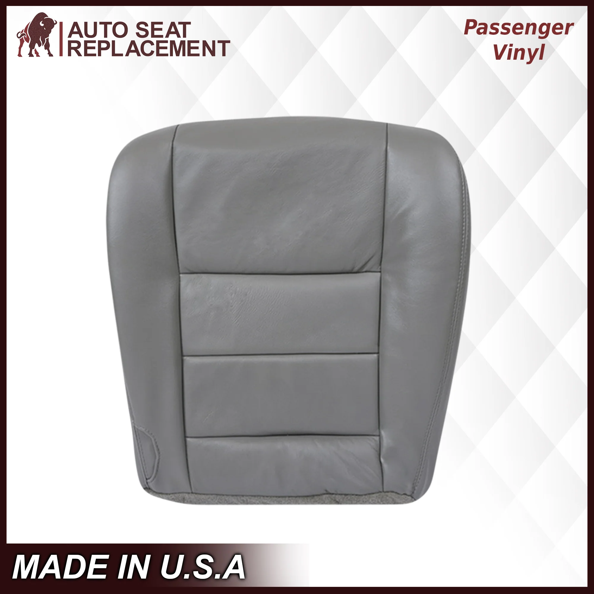 2003-2007 Ford F250/F350/F450/F550 Lariat Seat Cover in Flint Gray: Choose Leather or Vinyl - Image 8