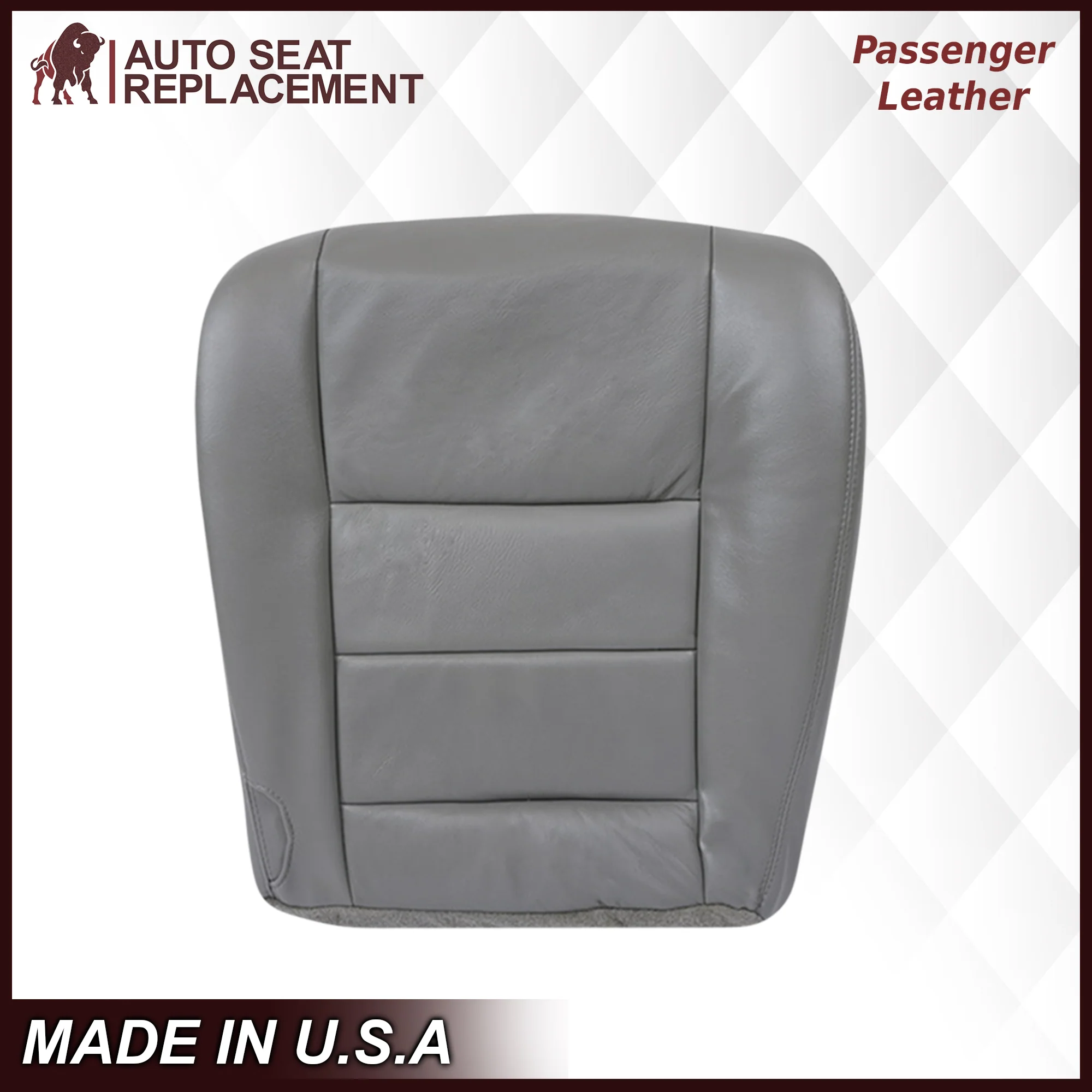 2003-2007 Ford F250/F350/F450/F550 Lariat Seat Cover in Flint Gray: Choose Leather or Vinyl - Image 9