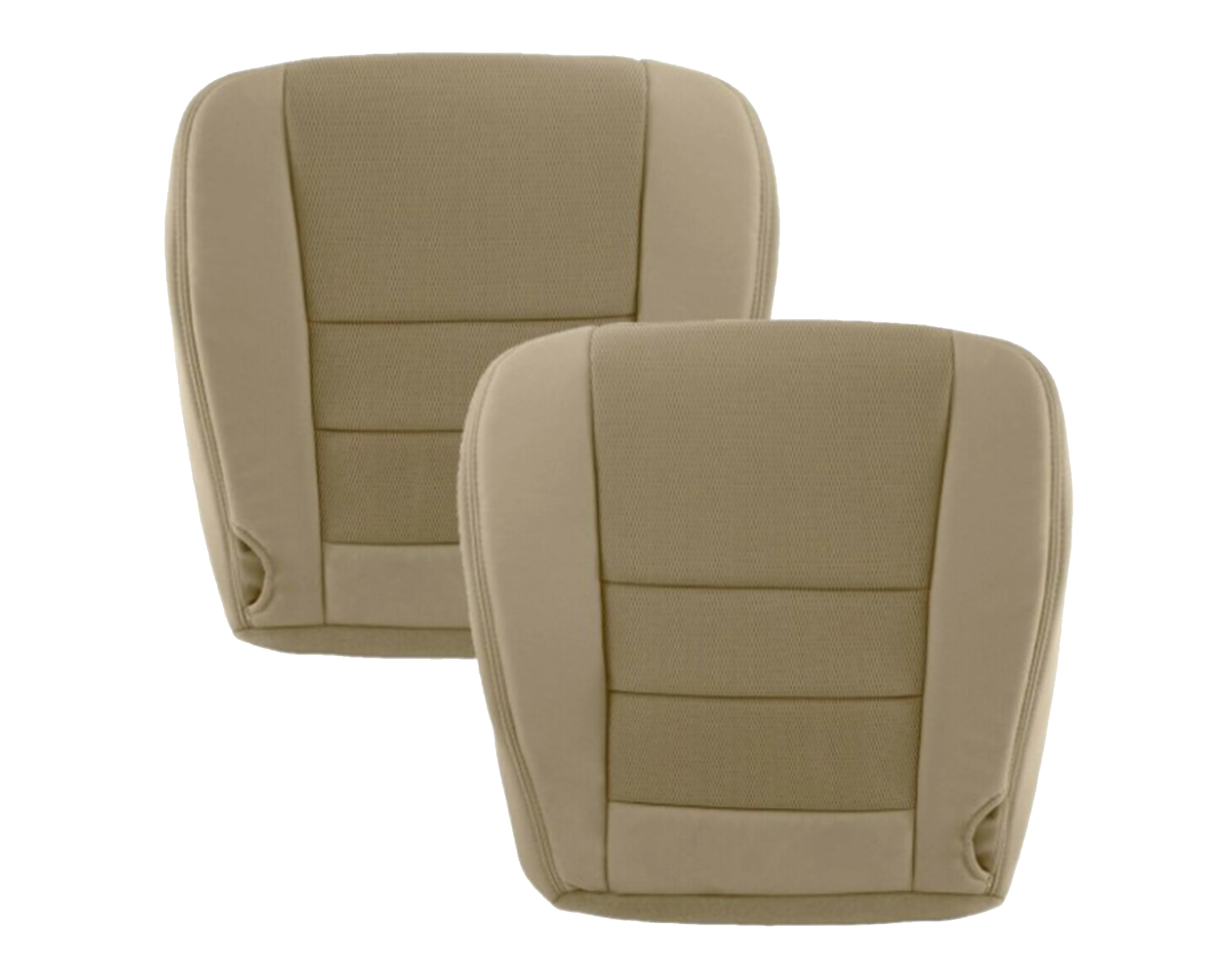 2003-2007 Ford F250 F350 Lariat Seat Cover in Pebble Tan Cloth Fabric - Image 3