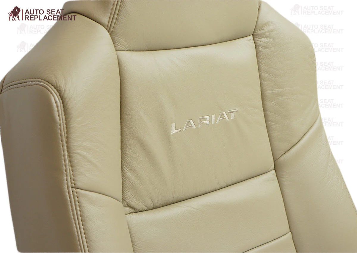 2003-2007 Ford F250 F350 Lariat Seat Cover in Tan: Choose Leather or Vinyl - Image 11