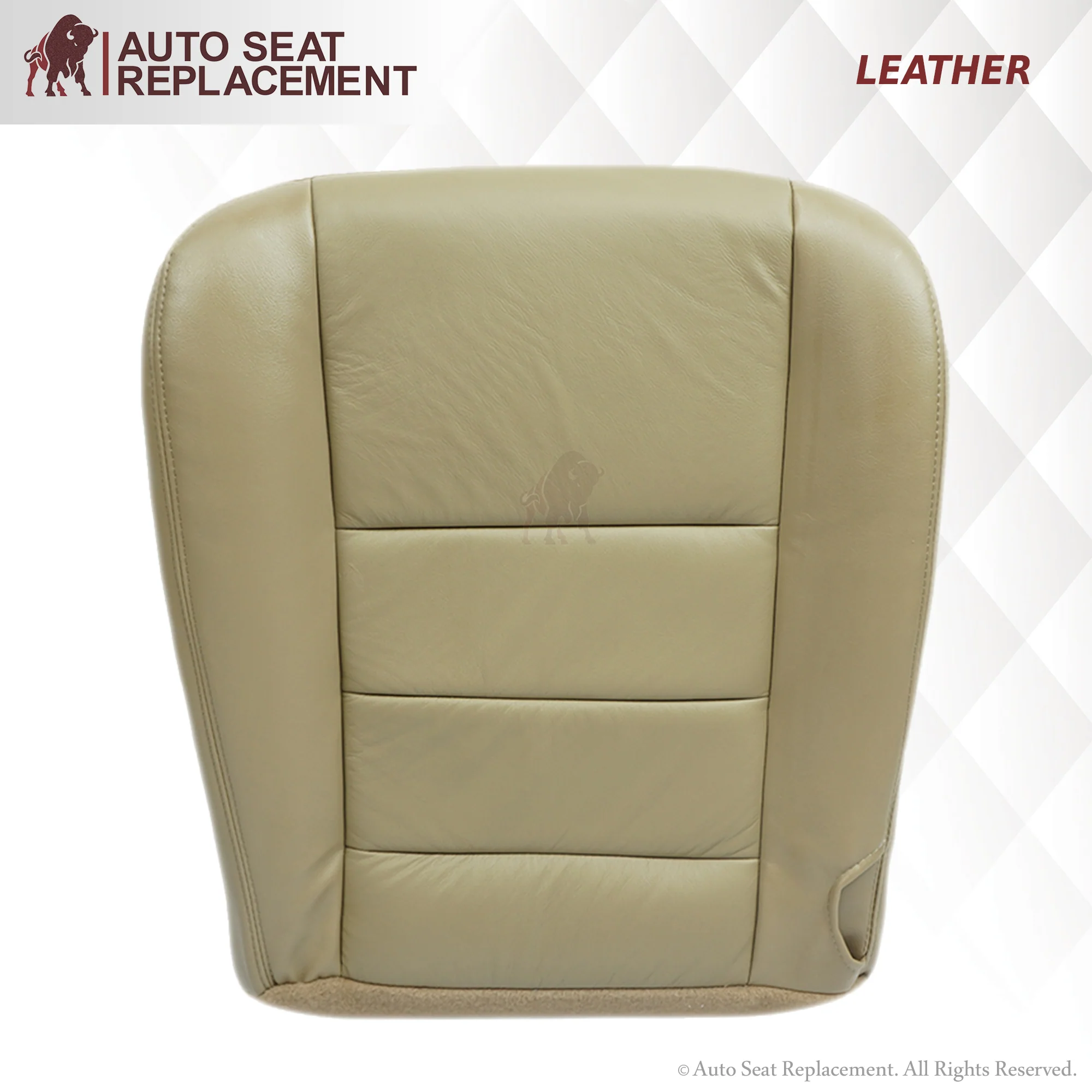 2003-2007 Ford F250 F350 Lariat Seat Cover in Tan: Choose Leather or Vinyl - Image 22