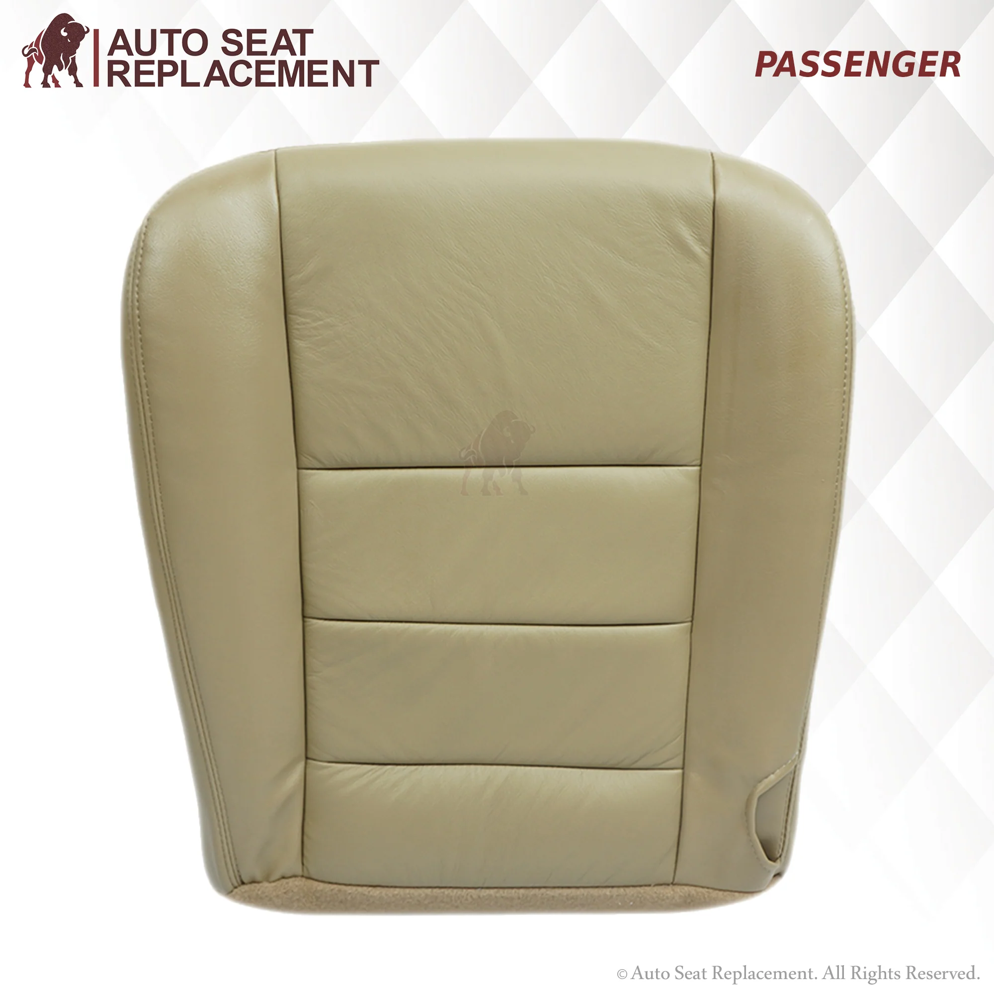 2003-2007 Ford F250 F350 Lariat Seat Cover in Tan: Choose Leather or Vinyl - Image 24