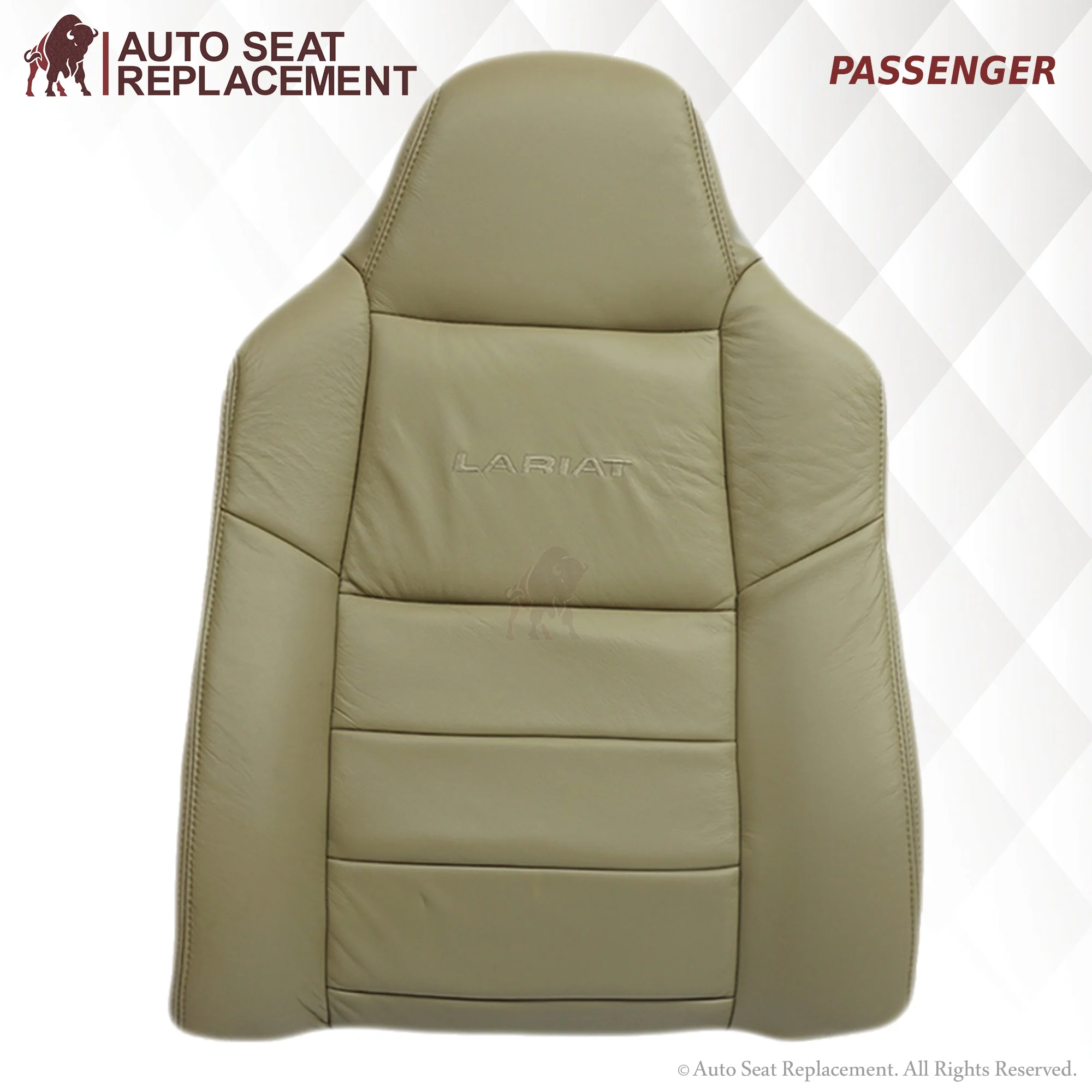 2003-2007 Ford F250 F350 Lariat Seat Cover in Tan: Choose Leather or Vinyl - Image 32