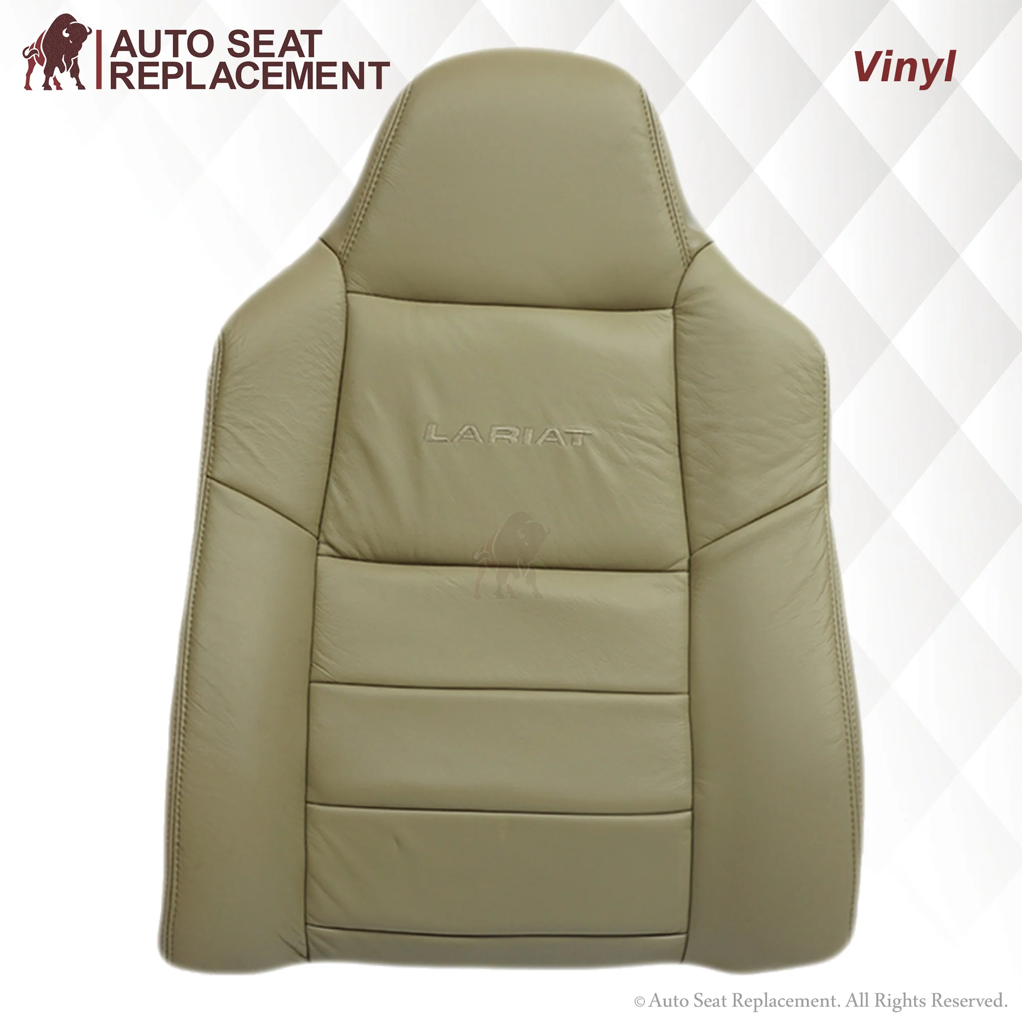 2003-2007 Ford F250 F350 Lariat Seat Cover in Tan: Choose Leather or Vinyl - Image 33
