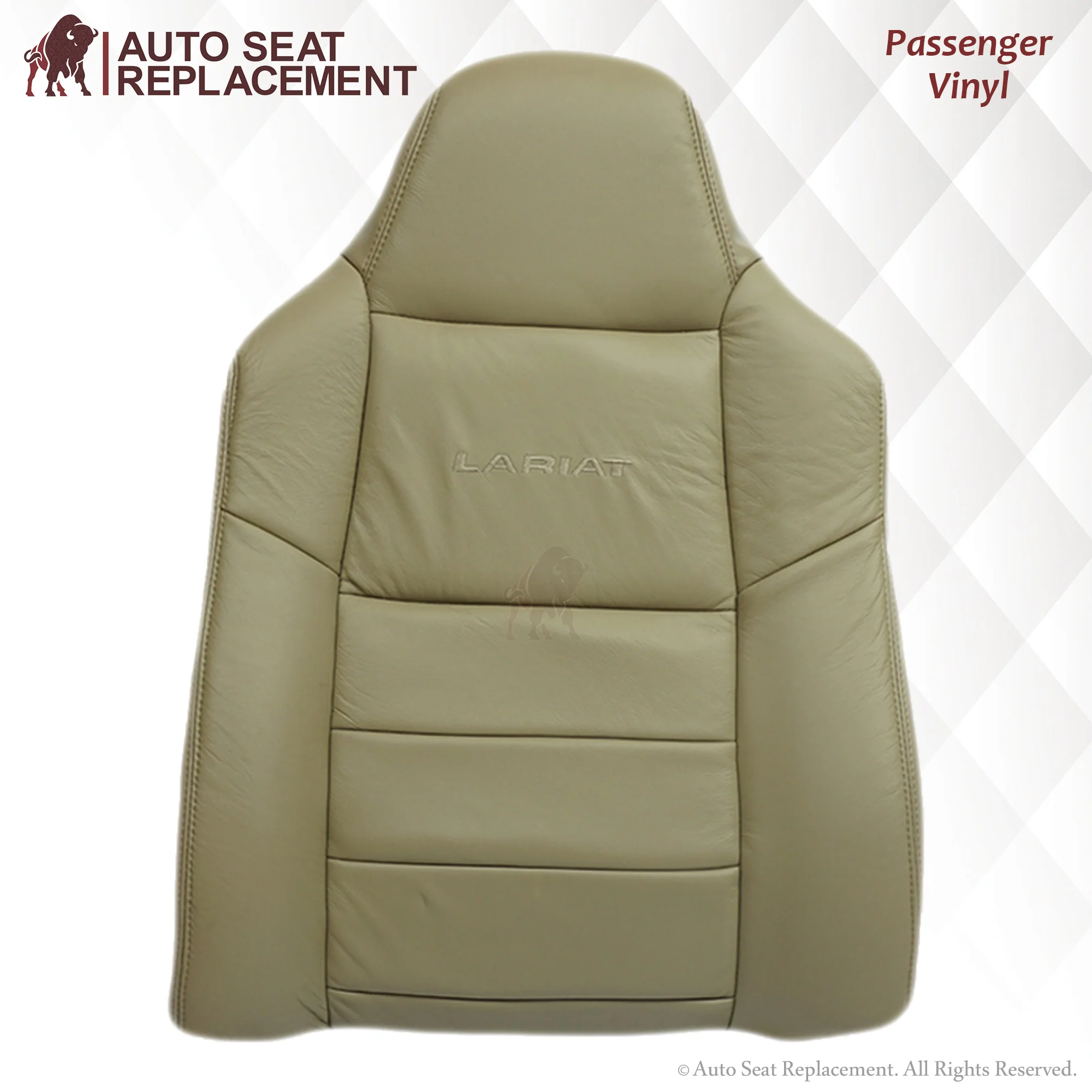 2003-2007 Ford F250 F350 Lariat Seat Cover in Tan: Choose Leather or Vinyl - Image 35