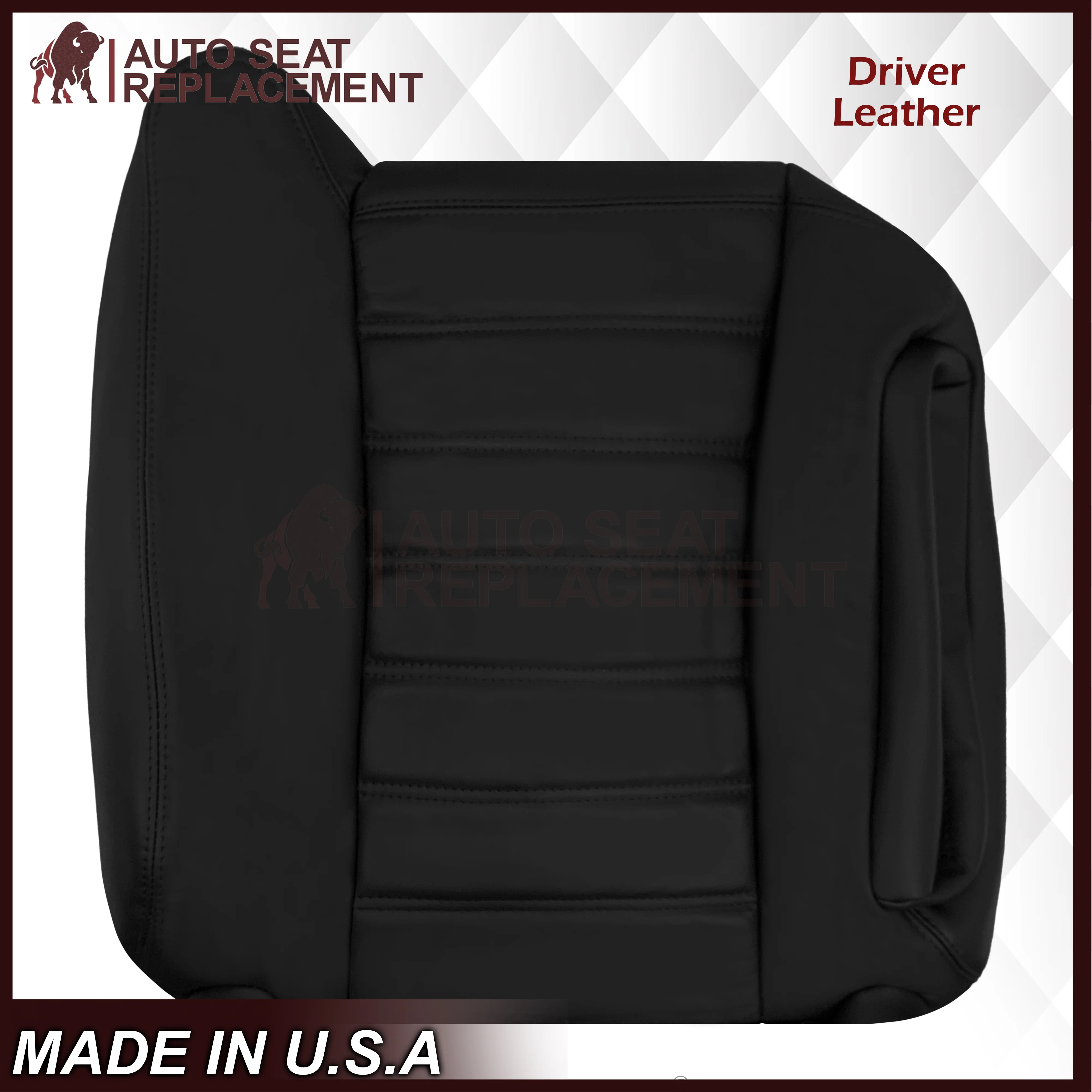 2003 - 2007 Hummer H2 SUV SUT Adventure LEATHER Seat Cover: Ebony Black - Image 10
