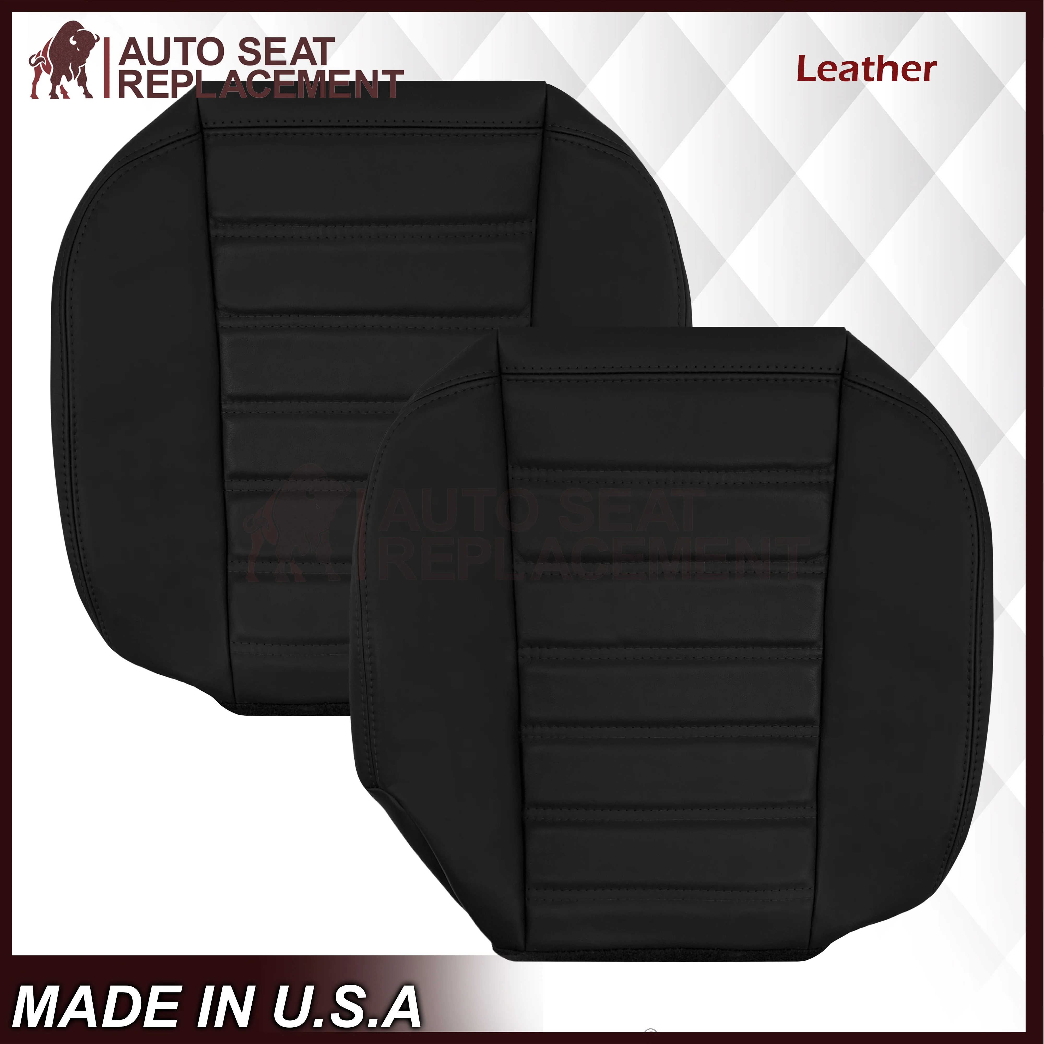 2003 - 2007 Hummer H2 SUV SUT Adventure LEATHER Seat Cover: Ebony Black - Image 5