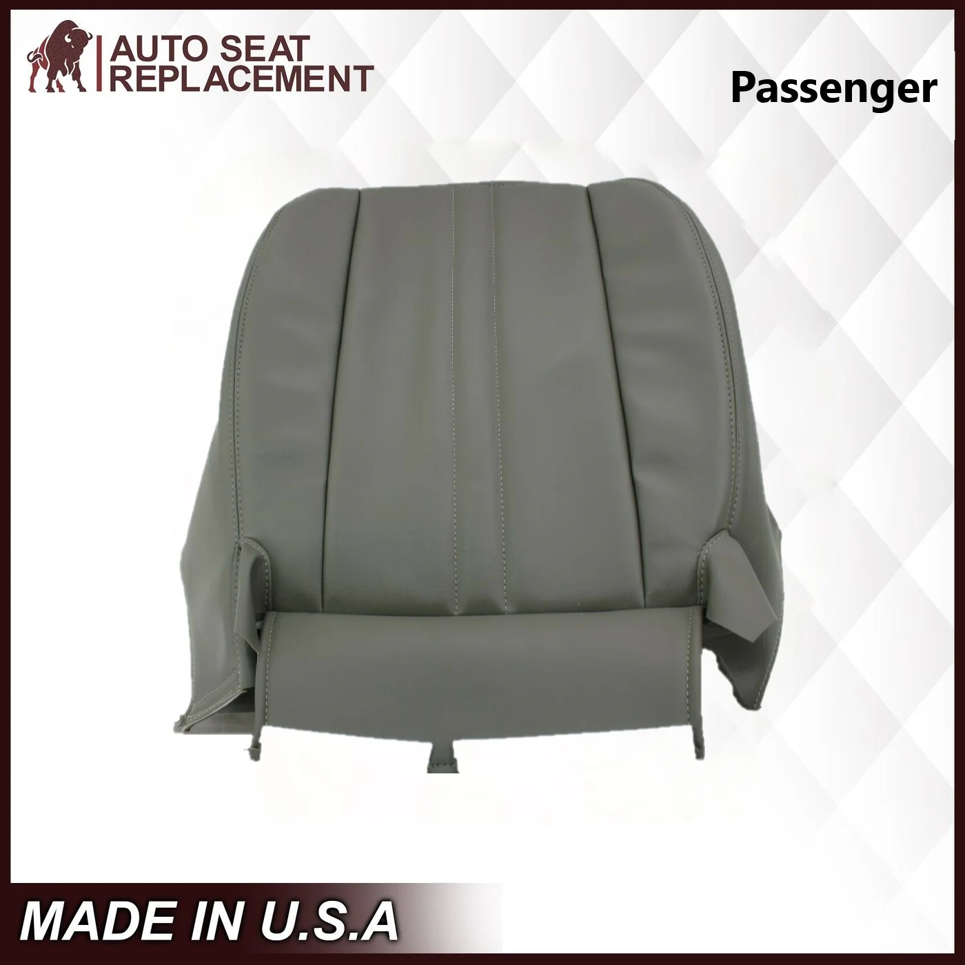 2003-2016 Chevy Express 2500/3500 Kodiak Cargo Van Replacement Seat Cover in Gray - Image 7