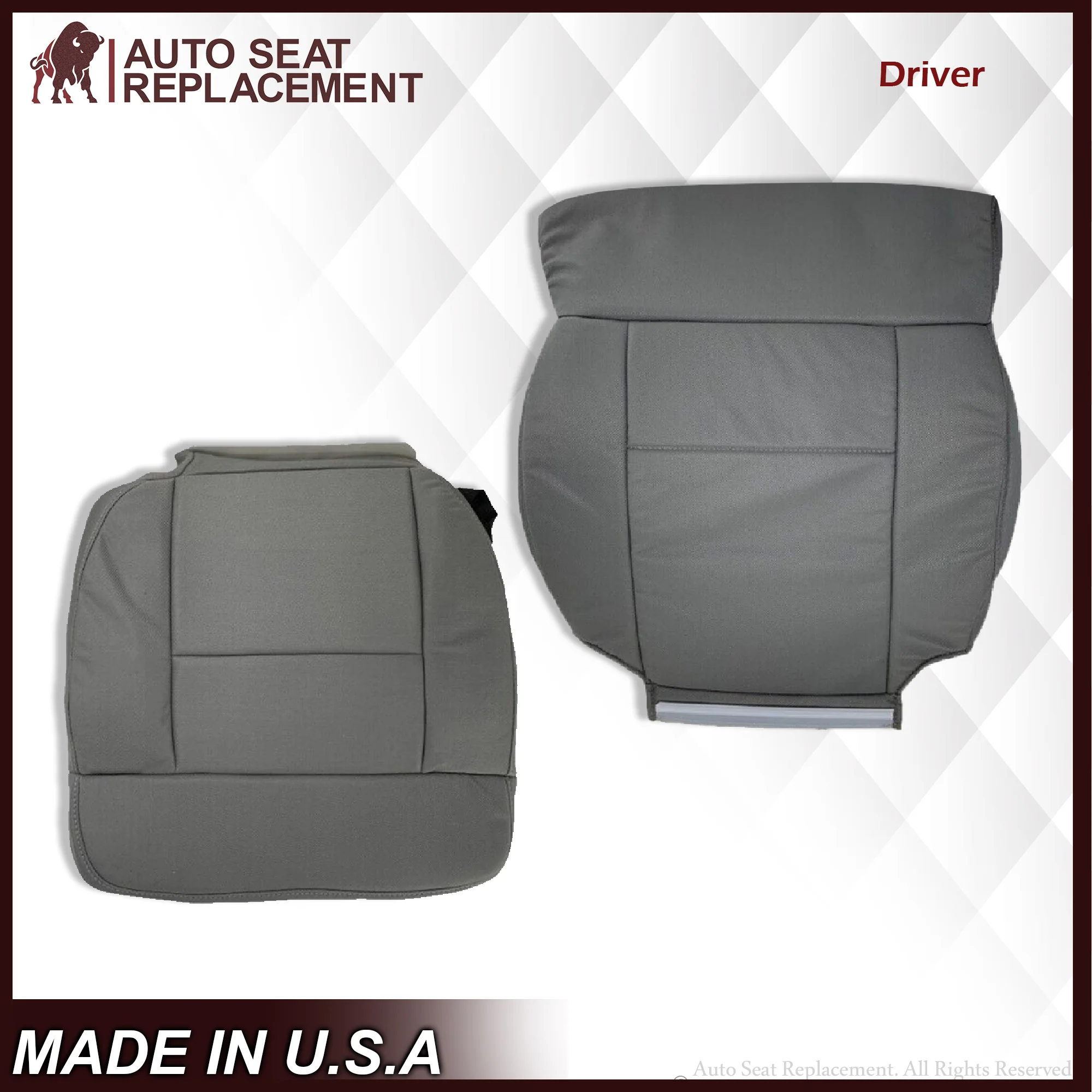 2004 2005 2006 2007 2008 Ford F150 XL Cloth Seat Covers in Medium Flint Gray - Image 14