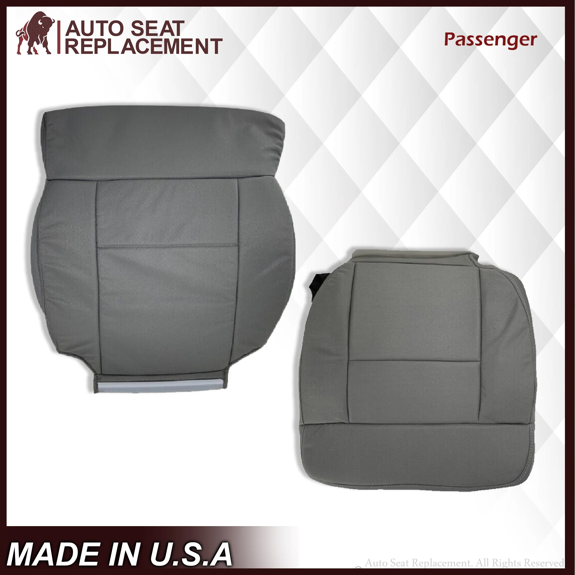2004 2005 2006 2007 2008 Ford F150 XL Cloth Seat Covers in Medium Flint Gray - Image 16