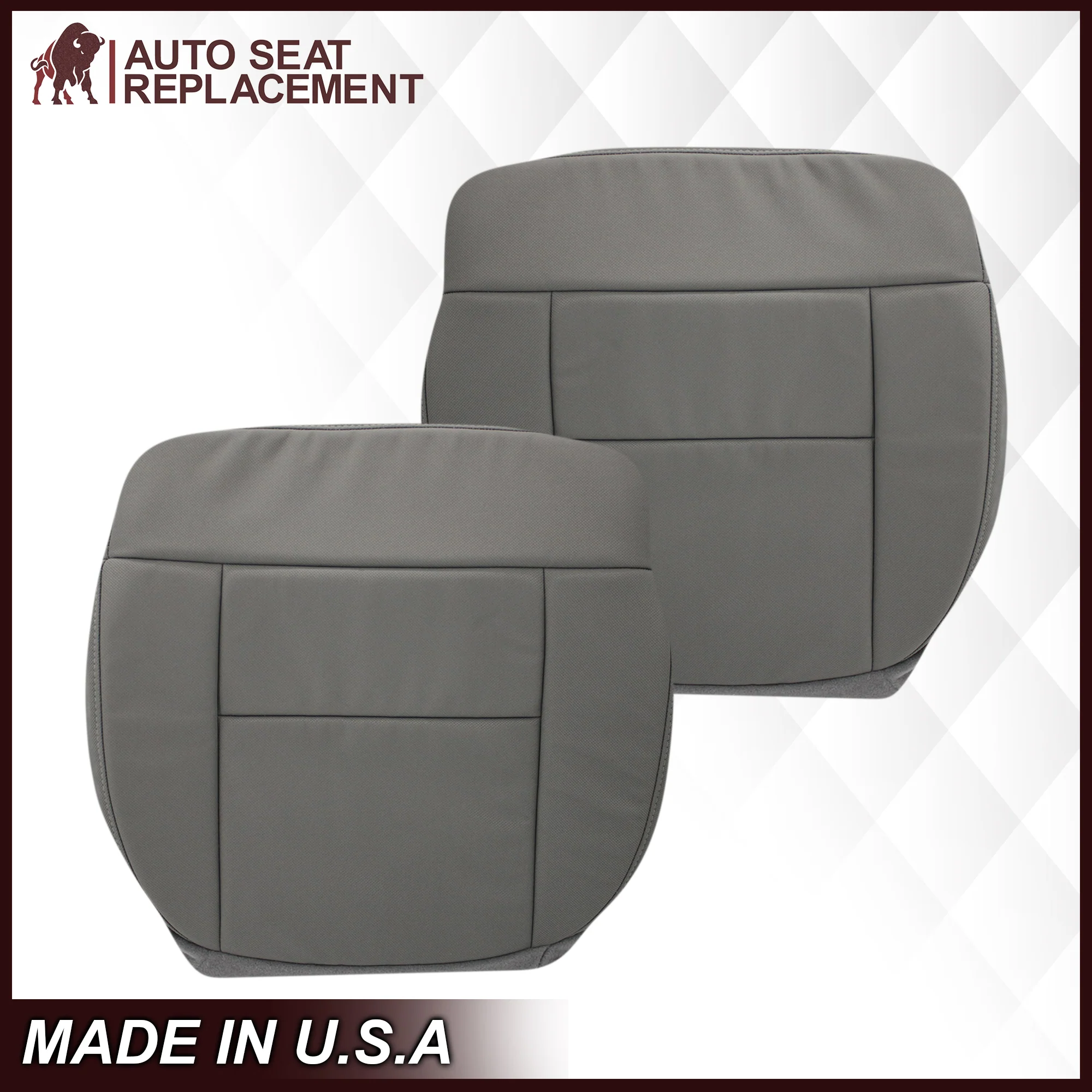 2004 2005 2006 2007 2008 Ford F150 XL Cloth Seat Covers in Medium Flint Gray - Image 4