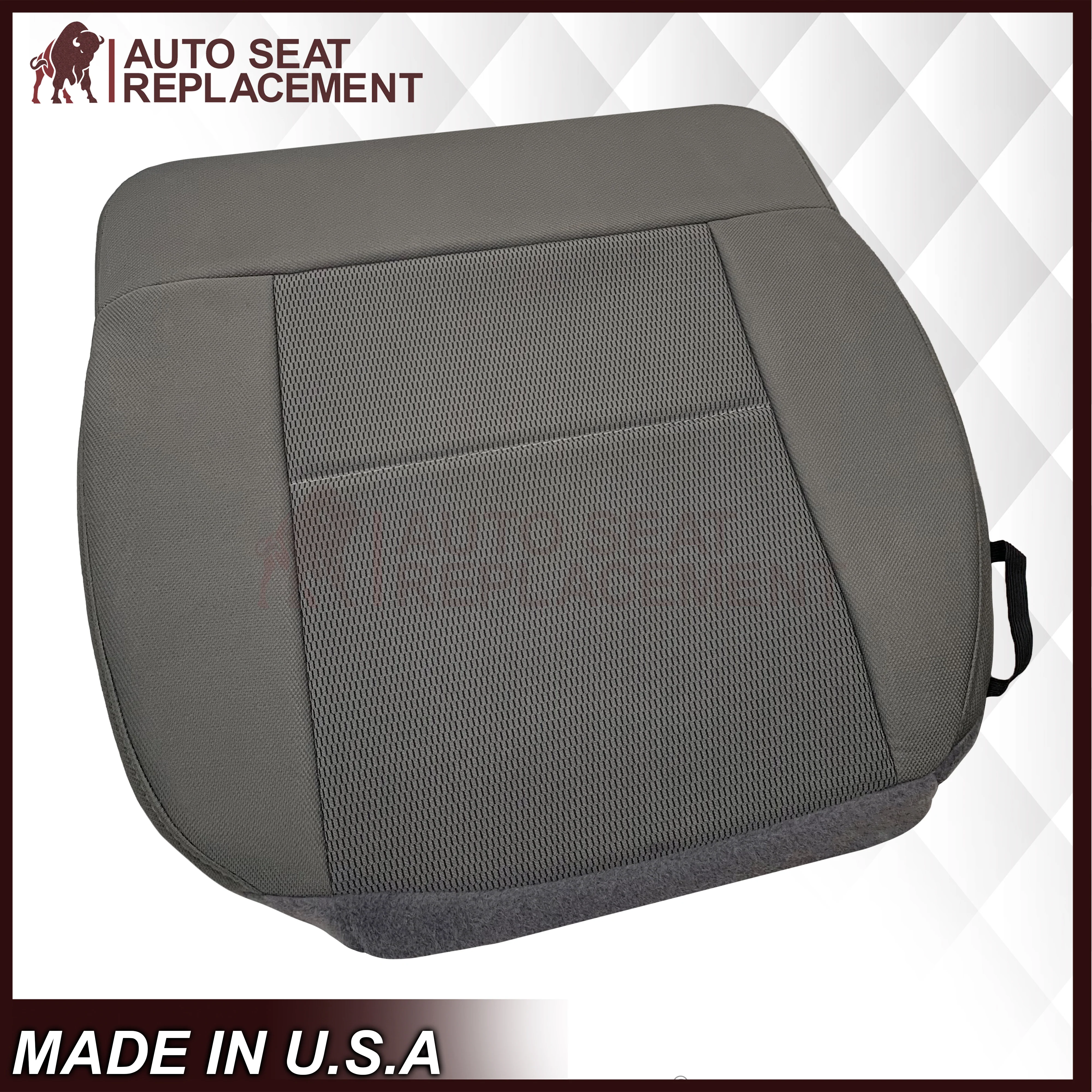 2004 2005 2006 Ford F-150 XLT STX Single Cab Cloth Seat Cover in 2 Tone Gray - Image 5